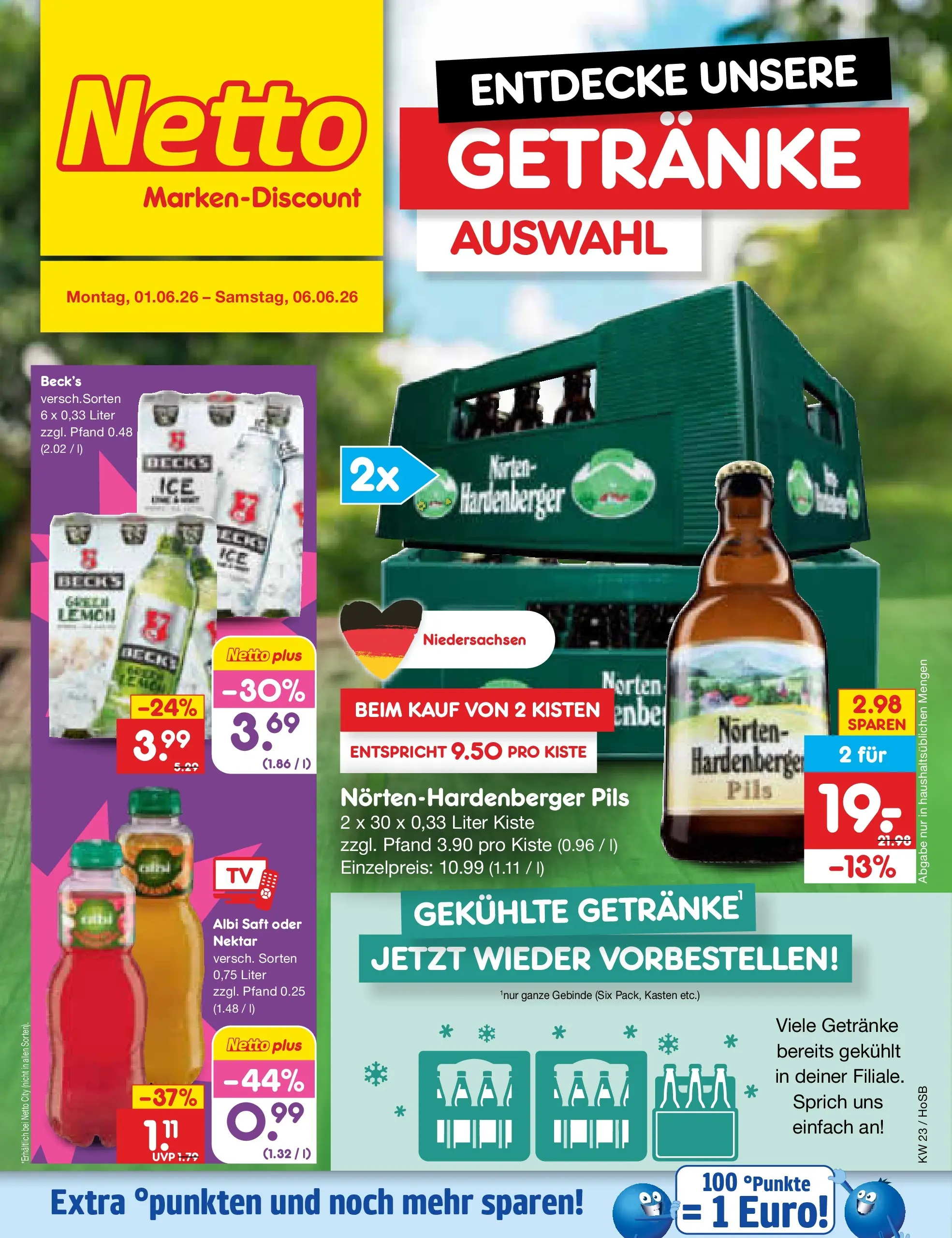 Netto Marken-Discount Prospekt Hannover (ab 01.06.2026) » Angebote | Seite: 28 | Produkte: Pils, Saft Netto Marken-Discount Prospekt Hannover (ab 01.06.2026) » Angebote | Seite: 28 | Produkte: Pils, Saft