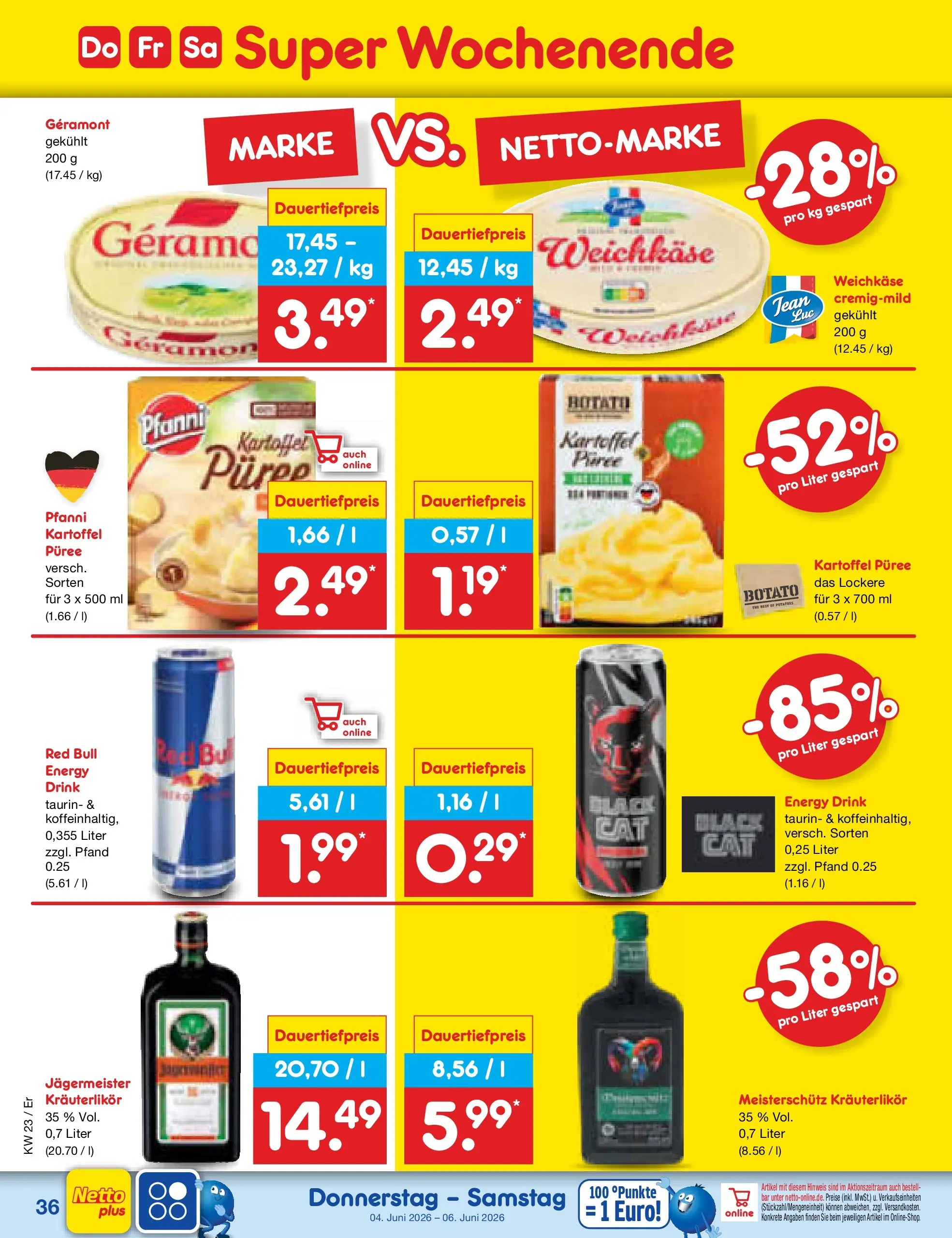Netto Marken-Discount Prospekt Nordhausen (ab 01.06.2026) » Angebote | Seite: 50 | Produkte: Geramont, Red bull, Energy, Jägermeister