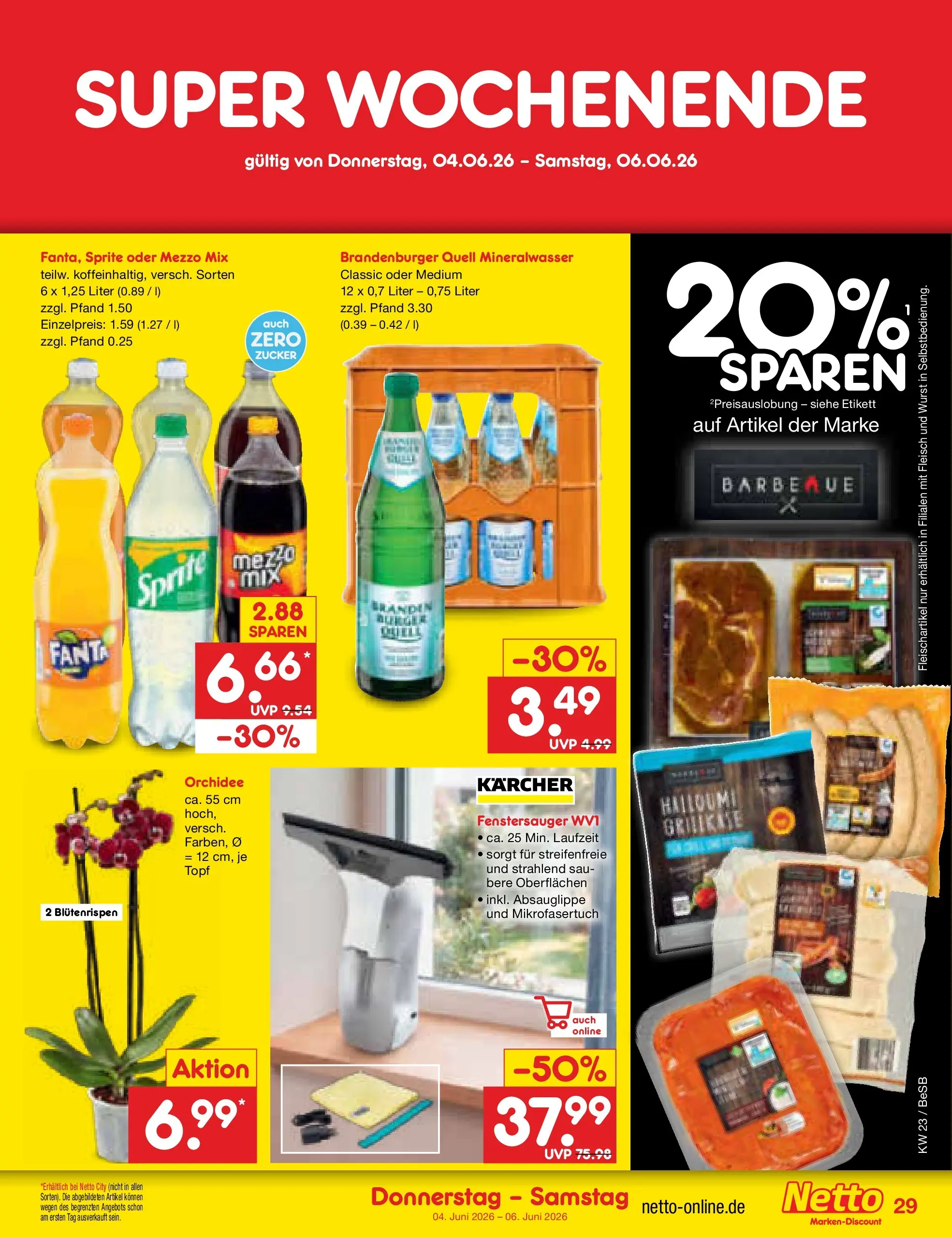 Netto Marken-Discount Prospekt Kremmen (ab 01.06.2026) » Angebote | Seite: 43 | Produkte: Fanta, Wurst, Oder mezzo mix, Fleisch Netto Marken-Discount Prospekt Kremmen (ab 01.06.2026) » Angebote | Seite: 43 | Produkte: Fanta, Wurst, Oder mezzo mix, Fleisch