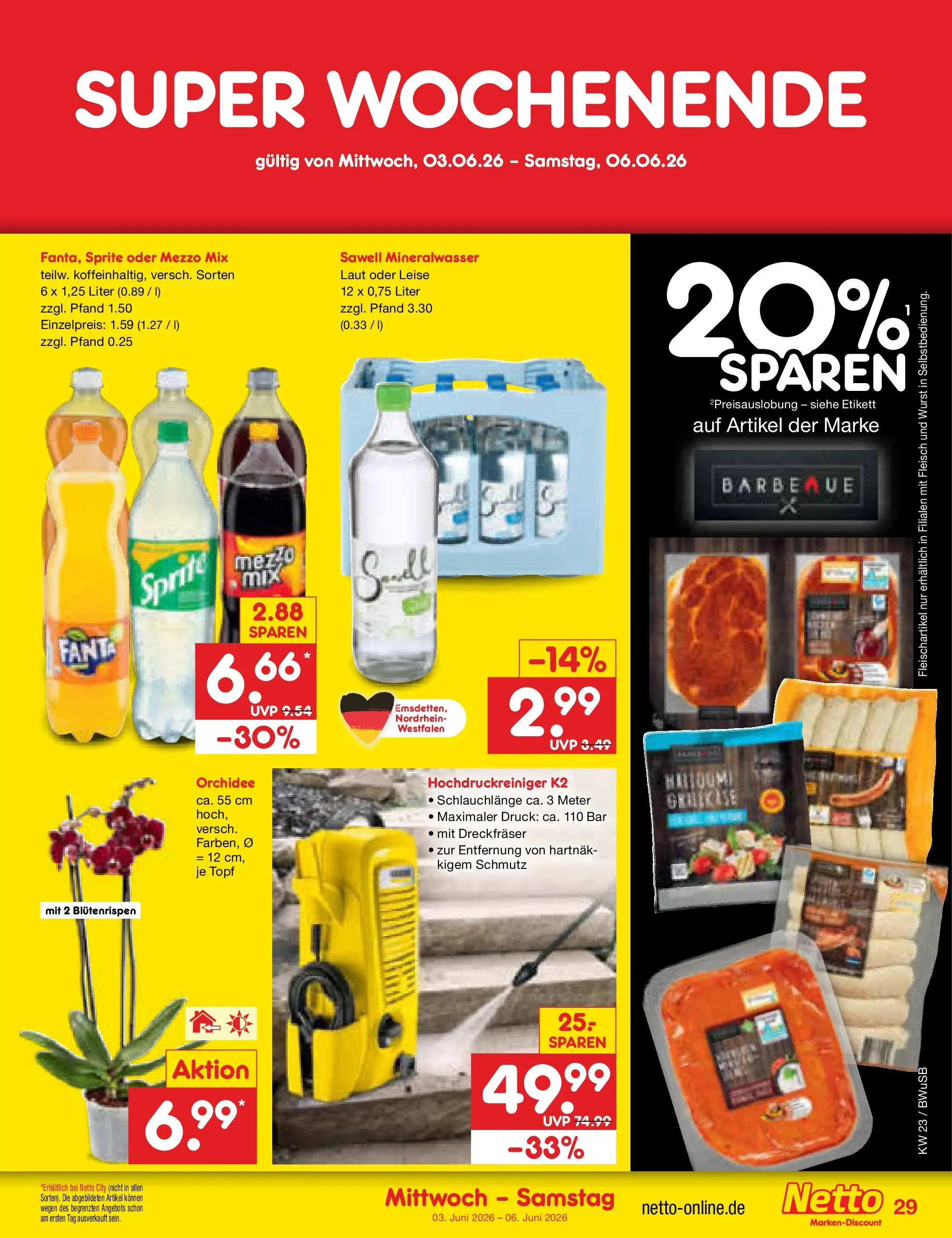 Netto Marken-Discount Prospekt Stemwede-Dielingen (ab 01.06.2026) » Angebote | Seite: 43 | Produkte: Mezzo mix, Fanta, Sprite, Fleisch Netto Marken-Discount Prospekt Stemwede-Dielingen (ab 01.06.2026) » Angebote | Seite: 43 | Produkte: Mezzo mix, Fanta, Sprite, Fleisch