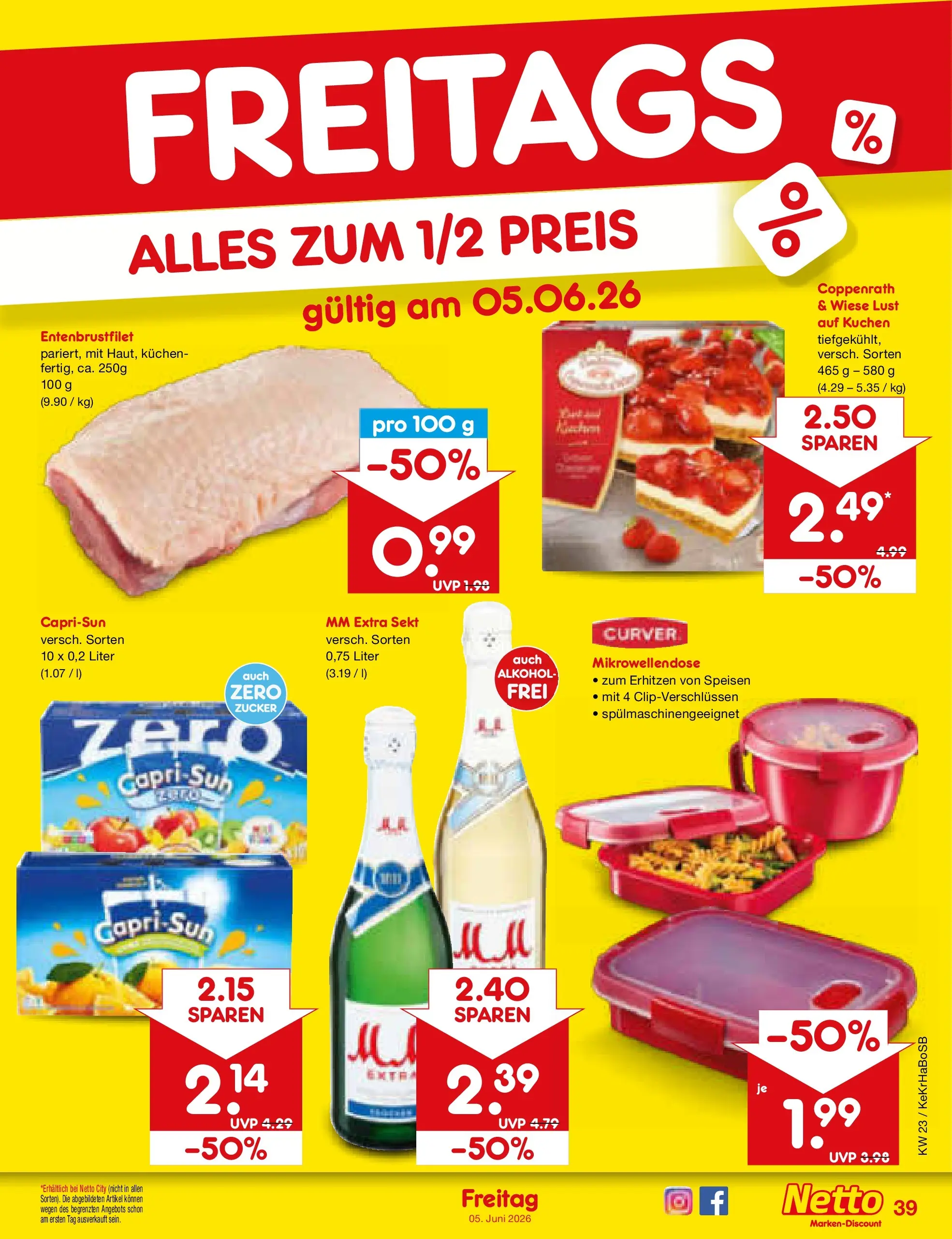 Netto Marken-Discount Prospekt Bonn (ab 01.06.2026) » Angebote | Seite: 55 | Produkte: Capri sun, Sekt, Zucker, Kuchen Netto Marken-Discount Prospekt Bonn (ab 01.06.2026) » Angebote | Seite: 55 | Produkte: Capri sun, Sekt, Zucker, Kuchen