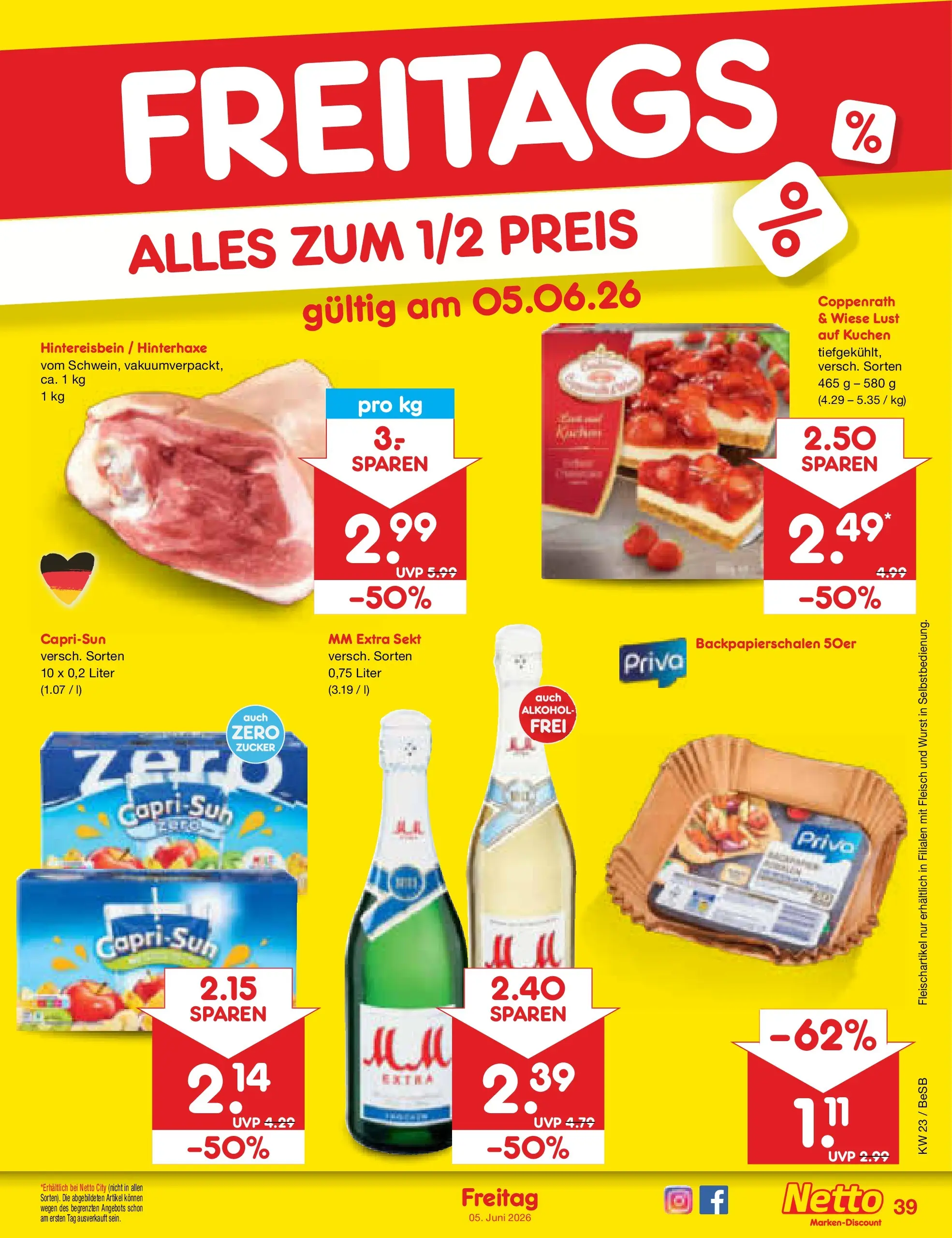 Netto Marken-Discount Prospekt Kremmen (ab 01.06.2026) » Angebote | Seite: 55 | Produkte: Capri sun, Zucker, Kuchen, Fleisch Netto Marken-Discount Prospekt Kremmen (ab 01.06.2026) » Angebote | Seite: 55 | Produkte: Capri sun, Zucker, Kuchen, Fleisch