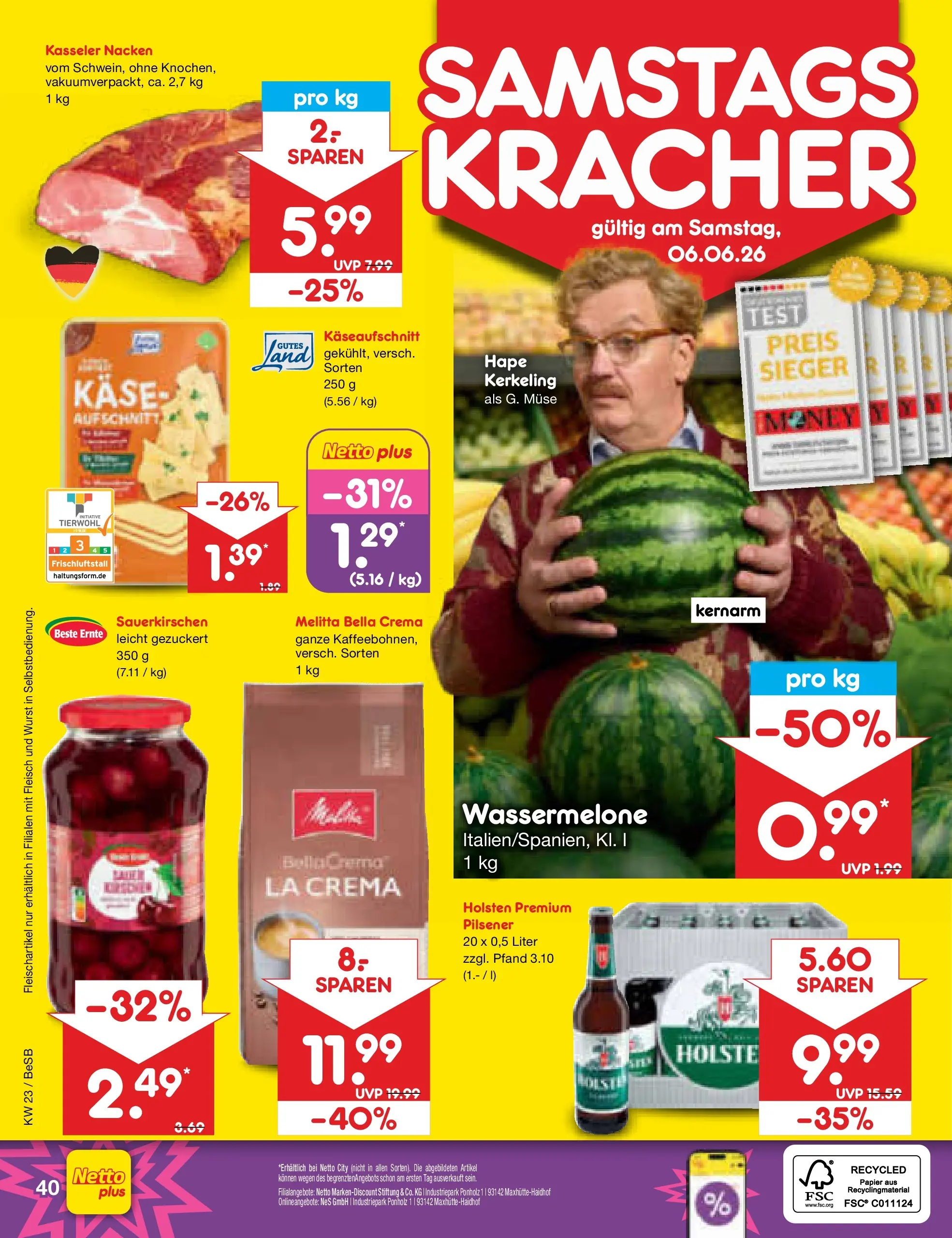 Netto Marken-Discount Prospekt Kremmen (ab 01.06.2026) » Angebote | Seite: 56 | Produkte: Melitta, Holsten, Wassermelone, Fleisch Netto Marken-Discount Prospekt Kremmen (ab 01.06.2026) » Angebote | Seite: 56 | Produkte: Melitta, Holsten, Wassermelone, Fleisch