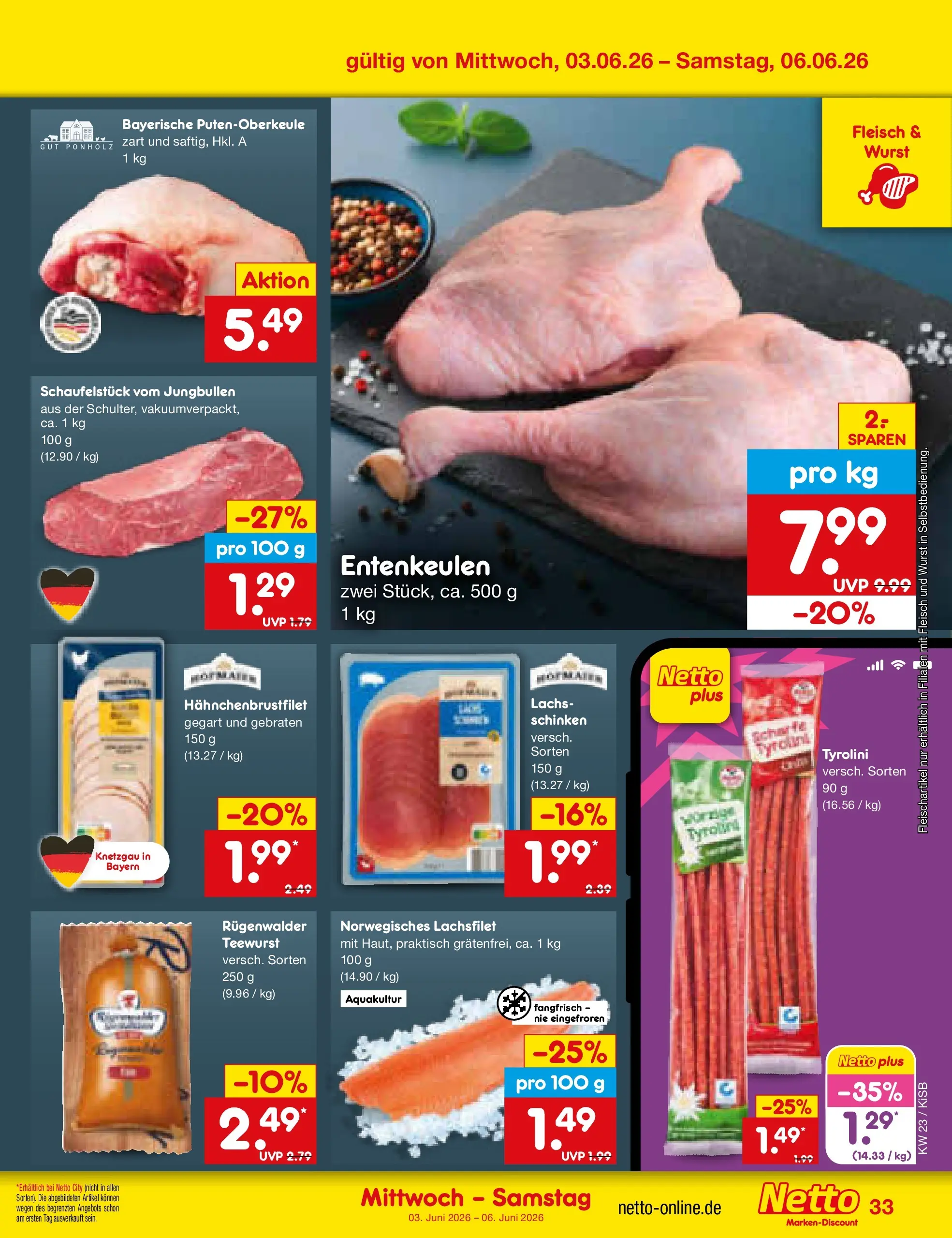 Netto Marken-Discount Prospekt Bad Friedrichshall (ab 01.06.2026) » Angebote | Seite: 47 | Produkte: Lachs, Wurst, Schinken, Fleisch Netto Marken-Discount Prospekt Bad Friedrichshall (ab 01.06.2026) » Angebote | Seite: 47 | Produkte: Lachs, Wurst, Schinken, Fleisch