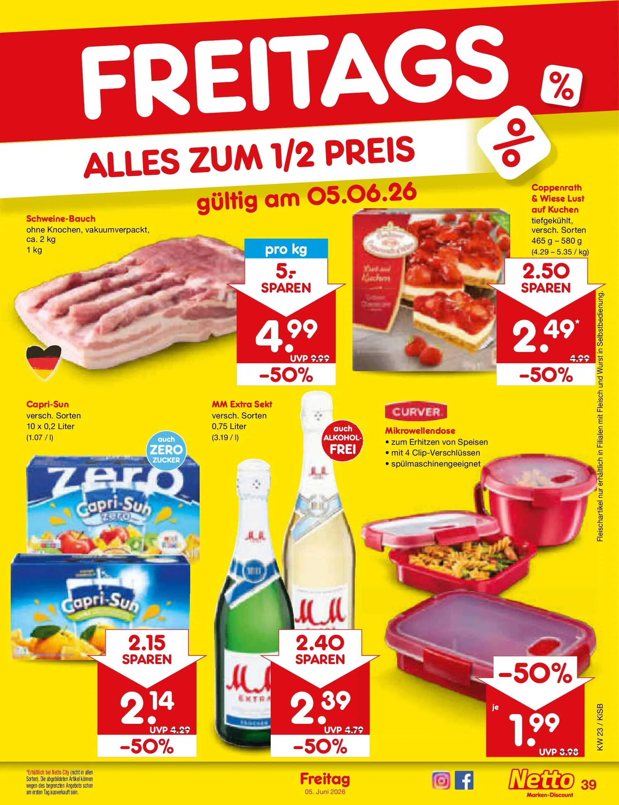 Netto Marken-Discount Prospekt Bad Friedrichshall (ab 01.06.2026) » Angebote | Seite: 55 | Produkte: Capri sun, Schweinebauch, Zucker, Wurst Netto Marken-Discount Prospekt Bad Friedrichshall (ab 01.06.2026) » Angebote | Seite: 55 | Produkte: Capri sun, Schweinebauch, Zucker, Wurst