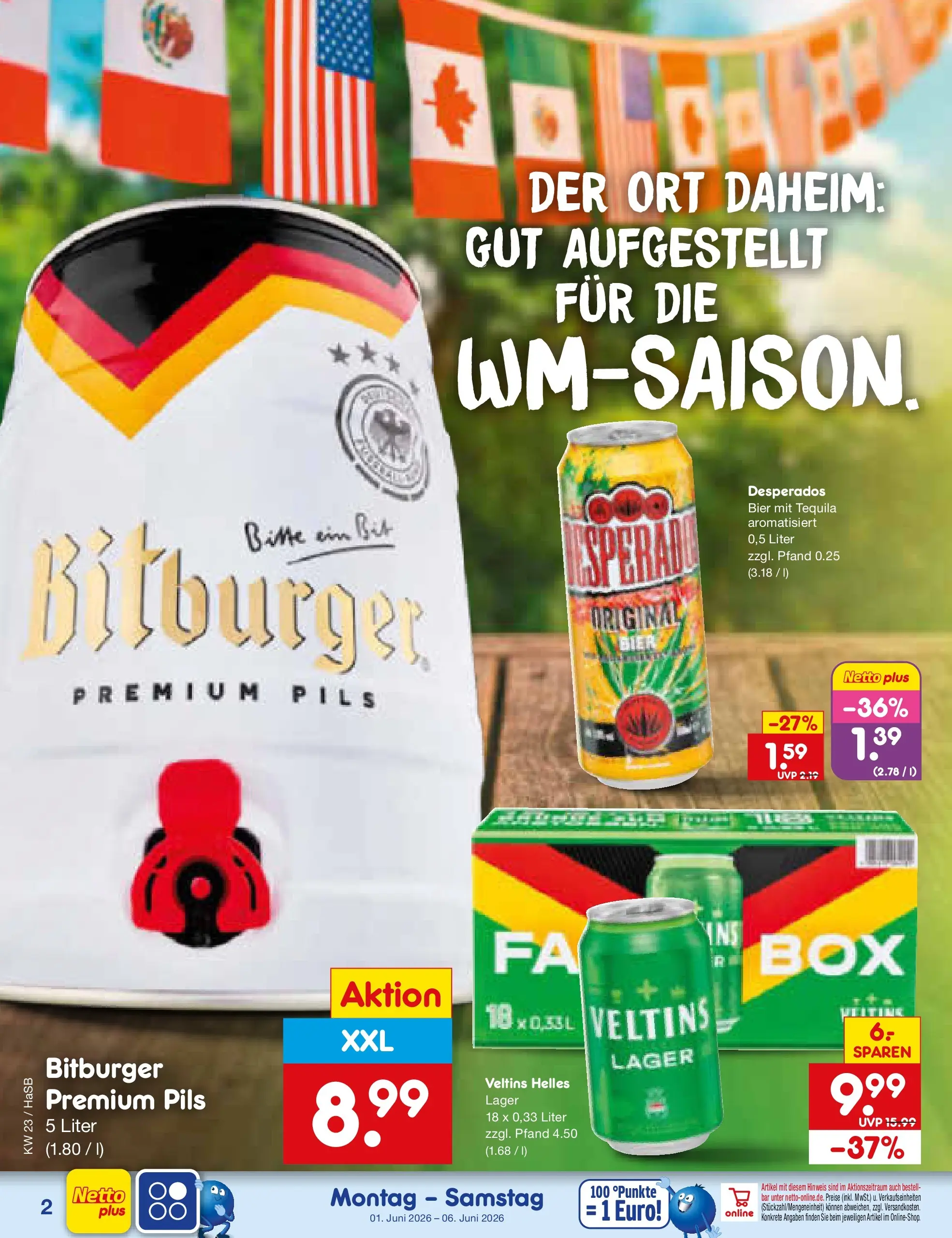 Netto Marken-Discount Prospekt Wuppertal (ab 01.06.2026) » Angebote | Seite: 30 | Produkte: Bier, Pils, Tequila, Desperados Netto Marken-Discount Prospekt Wuppertal (ab 01.06.2026) » Angebote | Seite: 30 | Produkte: Bier, Pils, Tequila, Desperados