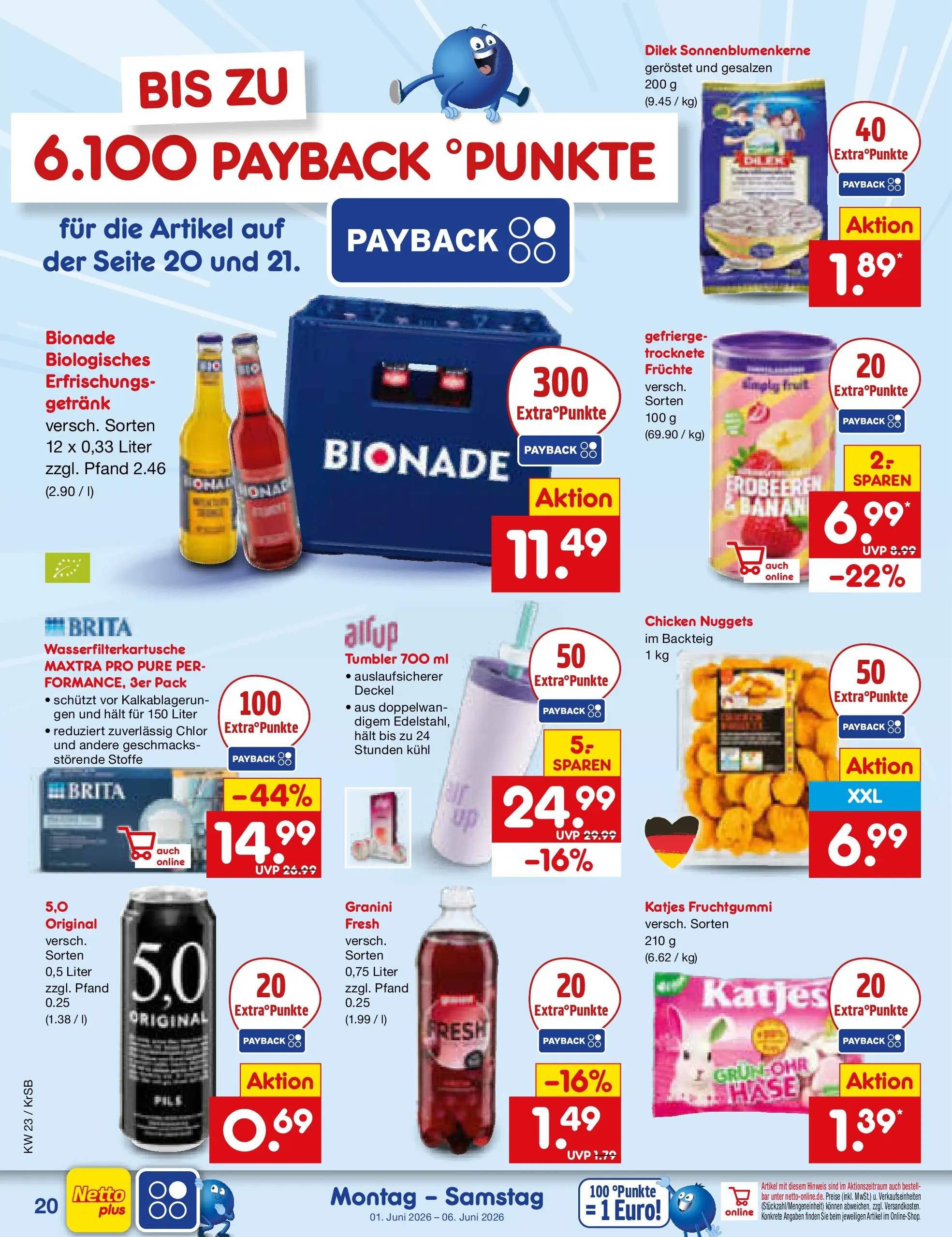 Netto Marken-Discount Prospekt Jüchen (ab 01.06.2026) » Angebote | Seite: 22 | Produkte: Katjes, Bionade, Granini Netto Marken-Discount Prospekt Jüchen (ab 01.06.2026) » Angebote | Seite: 22 | Produkte: Katjes, Bionade, Granini