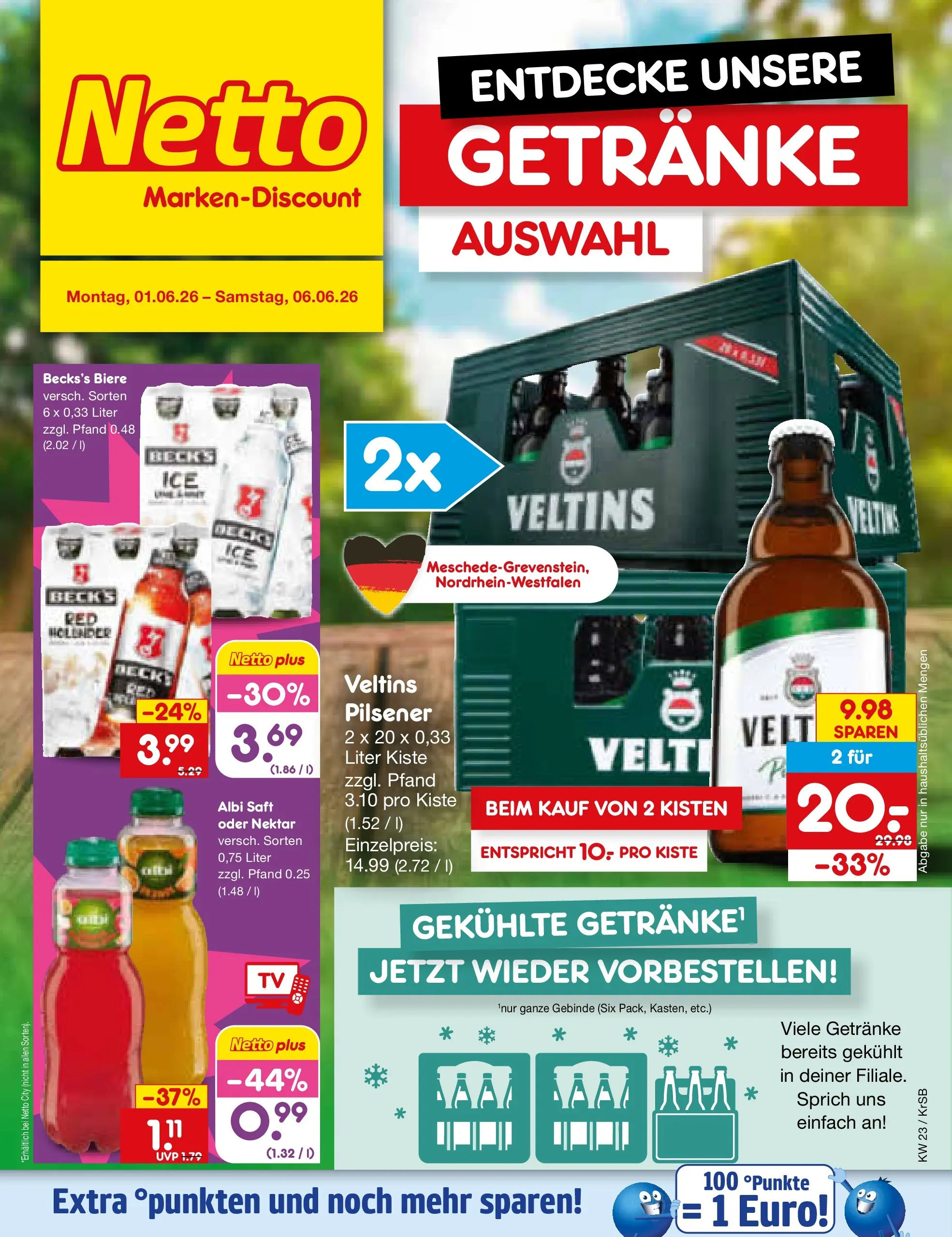 Netto Marken-Discount Prospekt Jüchen (ab 01.06.2026) » Angebote | Seite: 28 | Produkte: Saft, Veltins Netto Marken-Discount Prospekt Jüchen (ab 01.06.2026) » Angebote | Seite: 28 | Produkte: Saft, Veltins