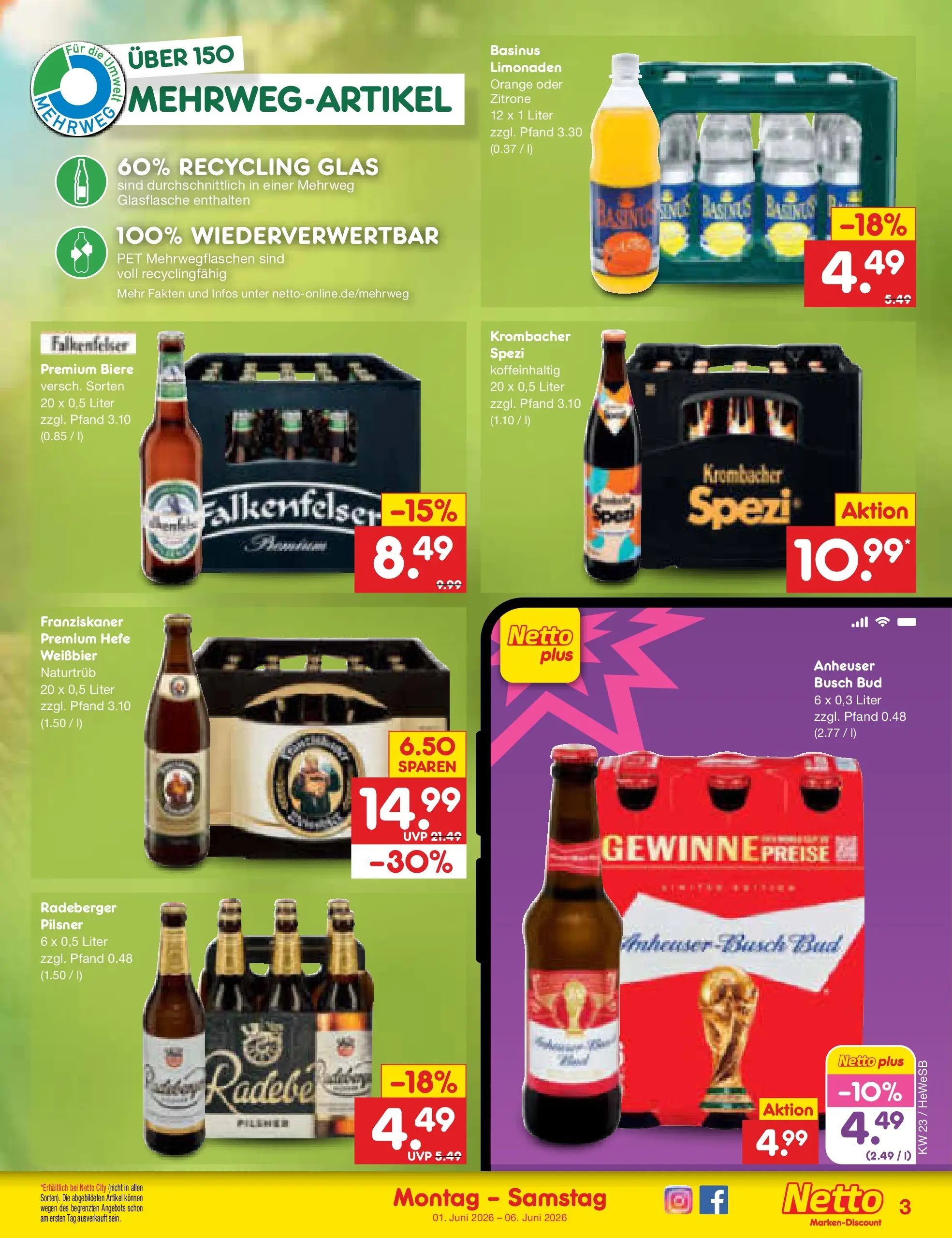 Netto Marken-Discount Prospekt Hamburg (ab 01.06.2026) » Angebote | Seite: 31 | Produkte: Franziskaner, Zitrone, Krombacher, Radeberger pilsner Netto Marken-Discount Prospekt Hamburg (ab 01.06.2026) » Angebote | Seite: 31 | Produkte: Franziskaner, Zitrone, Krombacher, Radeberger pilsner
