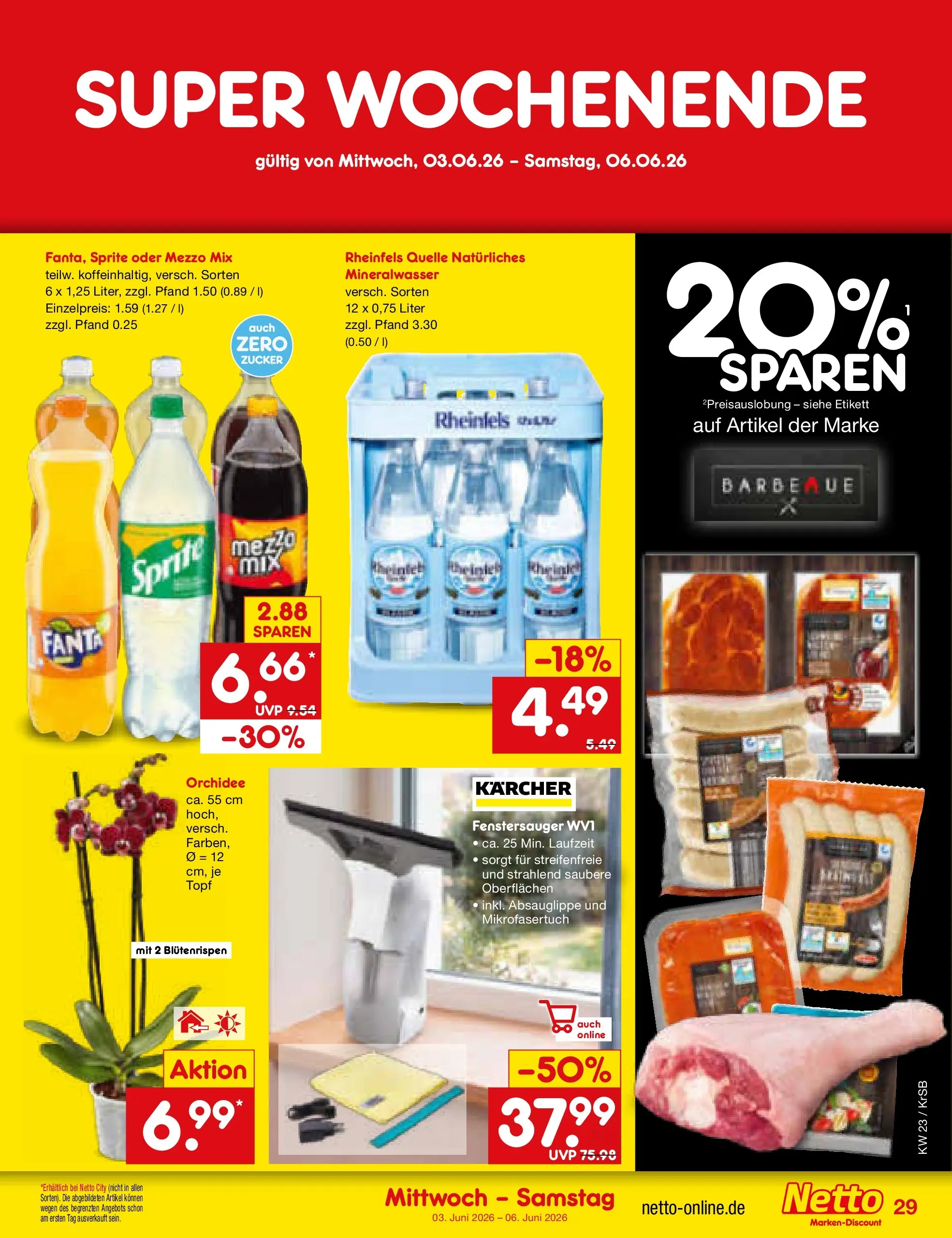 Netto Marken-Discount Prospekt Jüchen (ab 01.06.2026) » Angebote | Seite: 43 | Produkte: Fanta, Orchidee, Oder mezzo mix, Rheinfels quelle Netto Marken-Discount Prospekt Jüchen (ab 01.06.2026) » Angebote | Seite: 43 | Produkte: Fanta, Orchidee, Oder mezzo mix, Rheinfels quelle