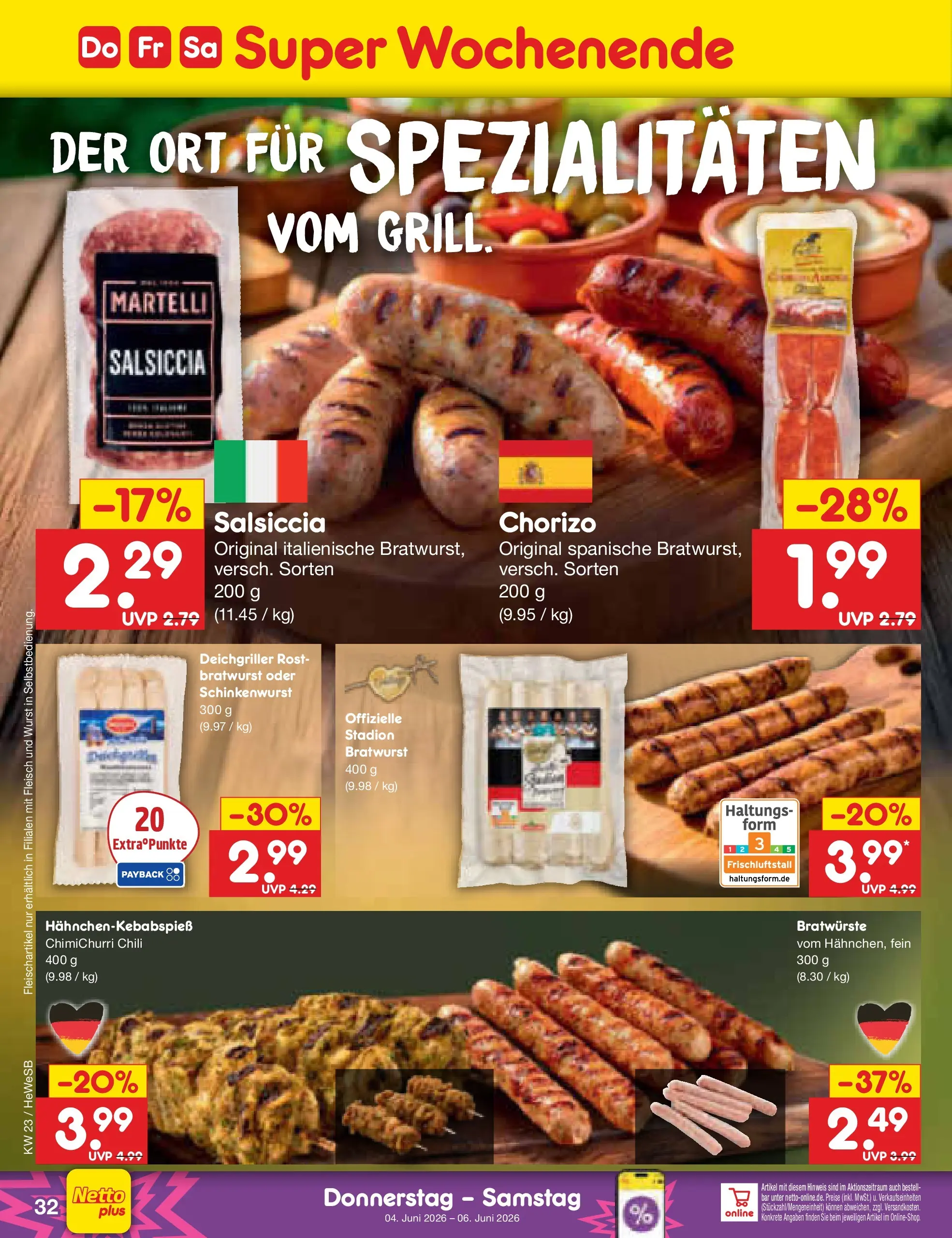 Netto Marken-Discount Prospekt Hamburg (ab 01.06.2026) » Angebote | Seite: 46 | Produkte: Bratwurst, Wurst, Chili Netto Marken-Discount Prospekt Hamburg (ab 01.06.2026) » Angebote | Seite: 46 | Produkte: Bratwurst, Wurst, Chili