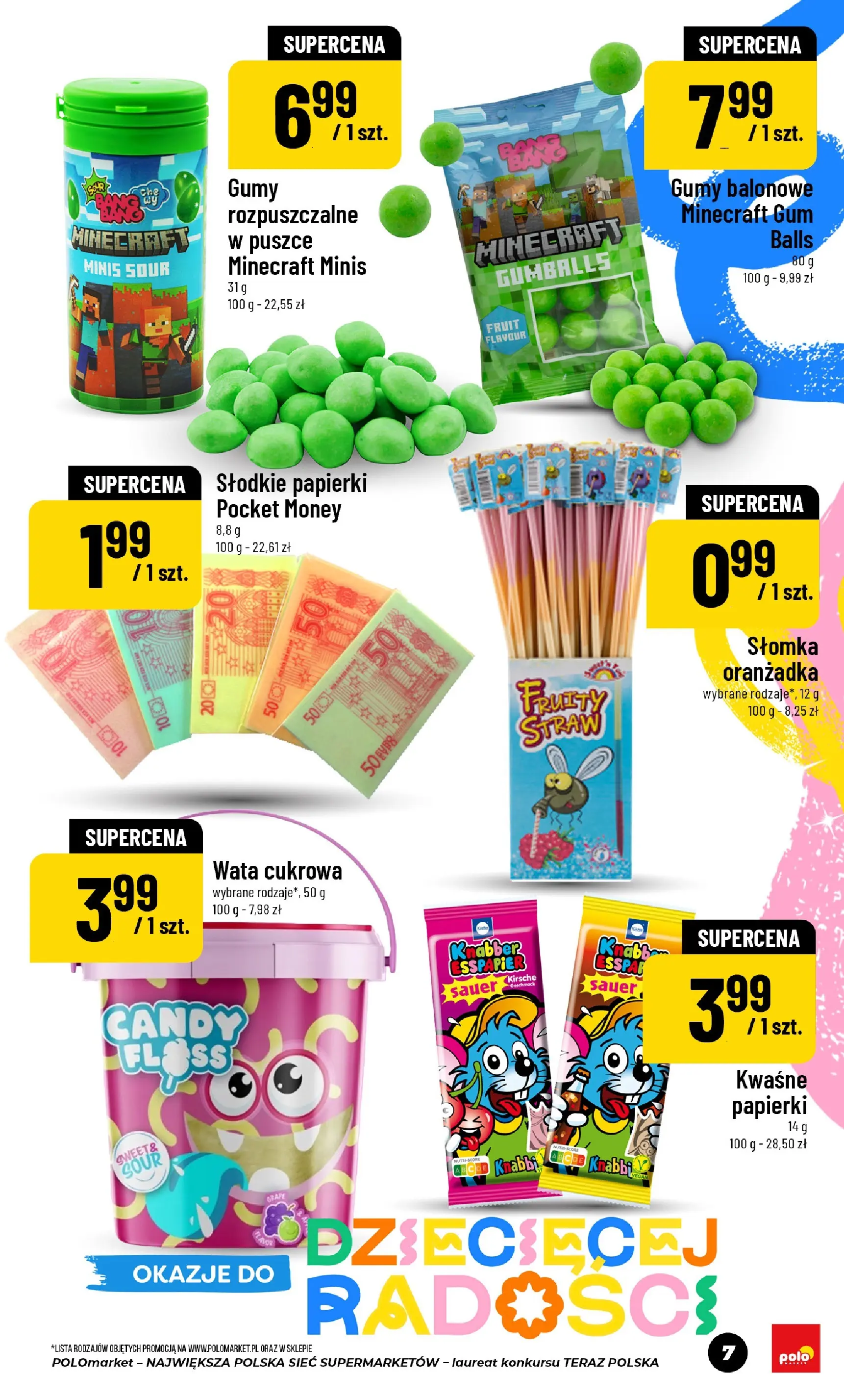 Nowa POLOmarket gazetka od jutra 27.05.2026 | Strona: 7 | Produkty: Gumy