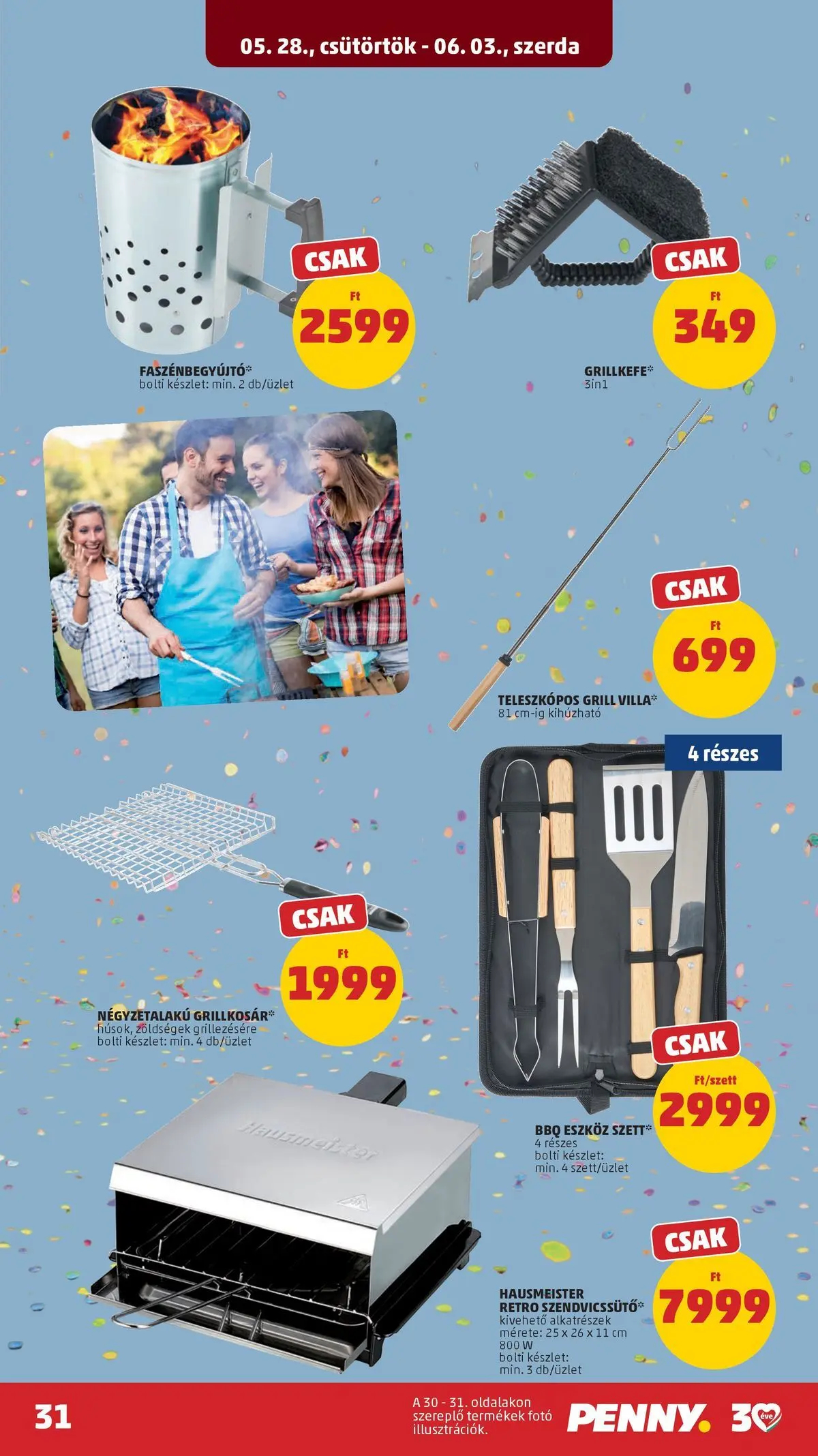 PENNY - Penny újság érvényessége 2026.06.03-ig: 2026.05.27.-tól lapozható | Oldal: 31 | Termékek: Grill