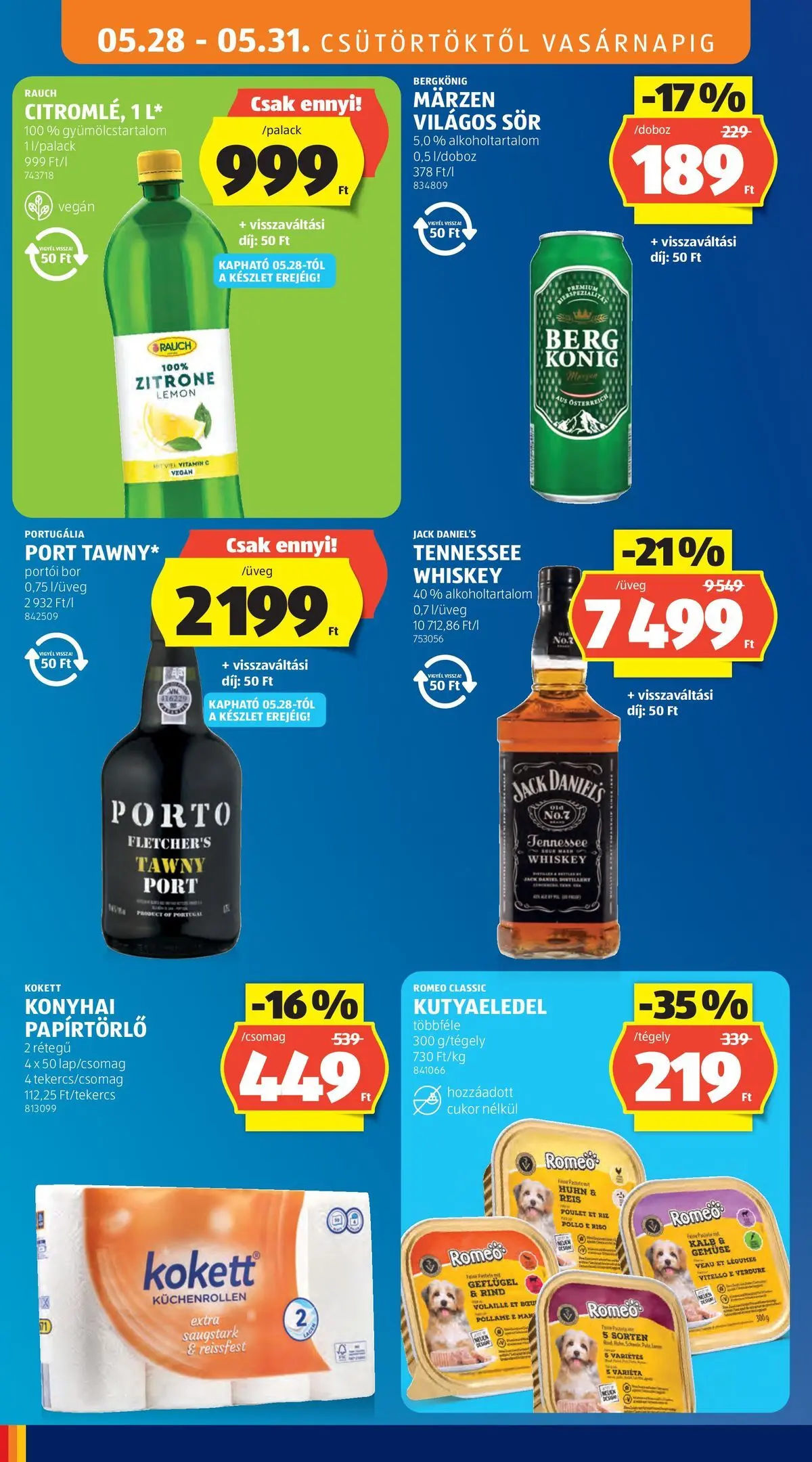 Akciós újság új Ajánlatok - 2026.05.26. -tól/töl ⏳ | Oldal: 18 | Termékek: Doboz, Vitamin c, Vegán, Cukor Ajánlatok - Aldi újság érvényessége 2026.05.31-ig - 2026.05.26. -tól/töl > akció, lapozható szórólap 🛍️ | Oldal: 18 | Termékek: Doboz, Vitamin c, Vegán, Cukor