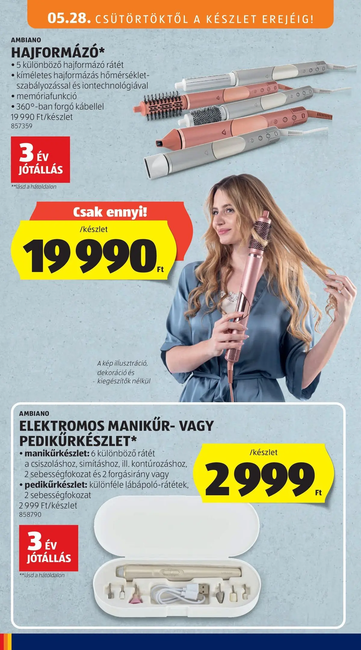 Akciós újság új Ajánlatok - 2026.05.26. -tól/töl ⏳ | Oldal: 26 | Termékek: Hajformázó, Dekoráció Ajánlatok - Aldi újság érvényessége 2026.05.31-ig - 2026.05.26. -tól/töl > akció, lapozható szórólap 🛍️ | Oldal: 26 | Termékek: Hajformázó, Dekoráció