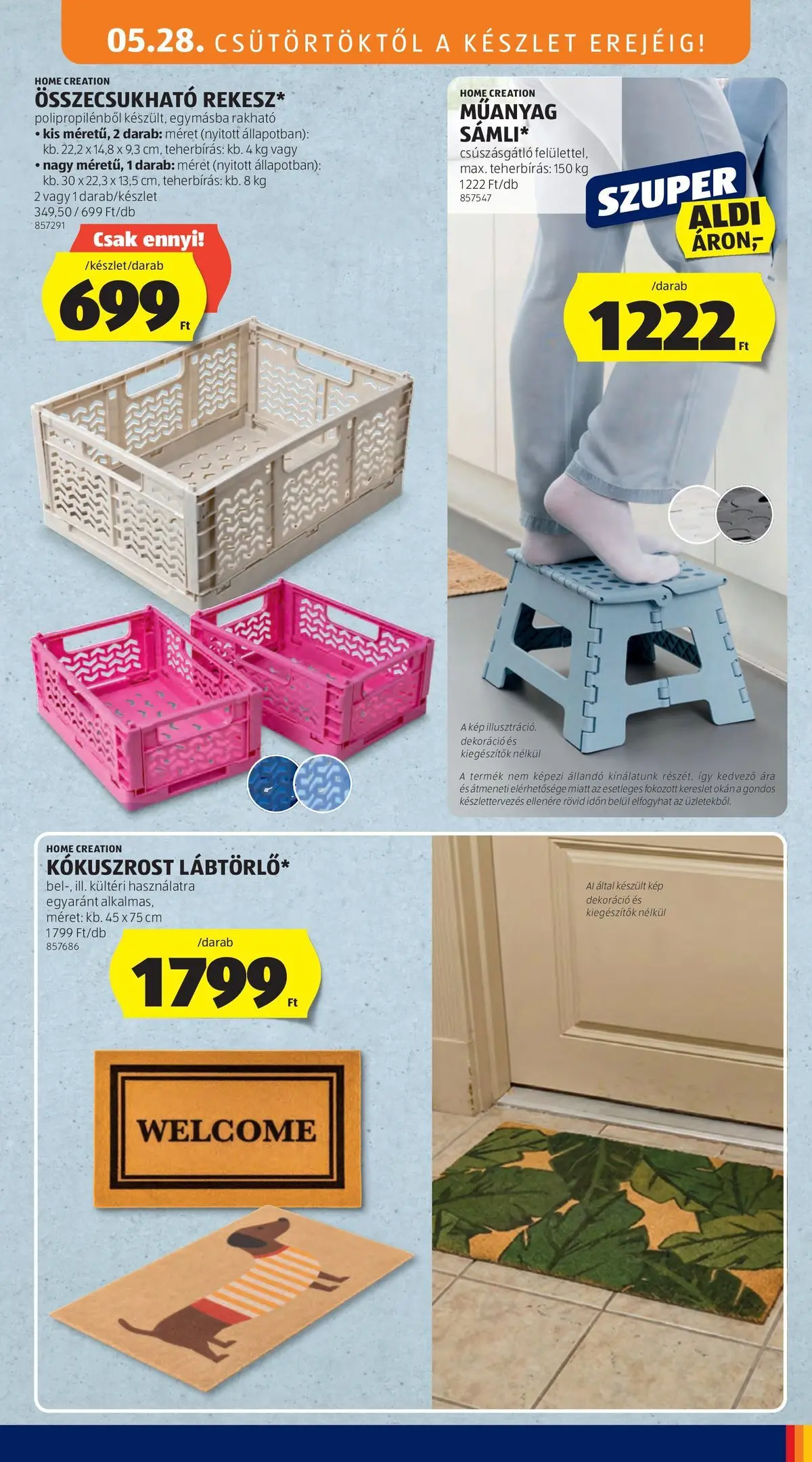 Akciós újság új Ajánlatok - 2026.05.26. -tól/töl ⏳ | Oldal: 29 | Termékek: Dekoráció Ajánlatok - Aldi újság érvényessége 2026.05.31-ig - 2026.05.26. -tól/töl > akció, lapozható szórólap 🛍️ | Oldal: 29 | Termékek: Dekoráció