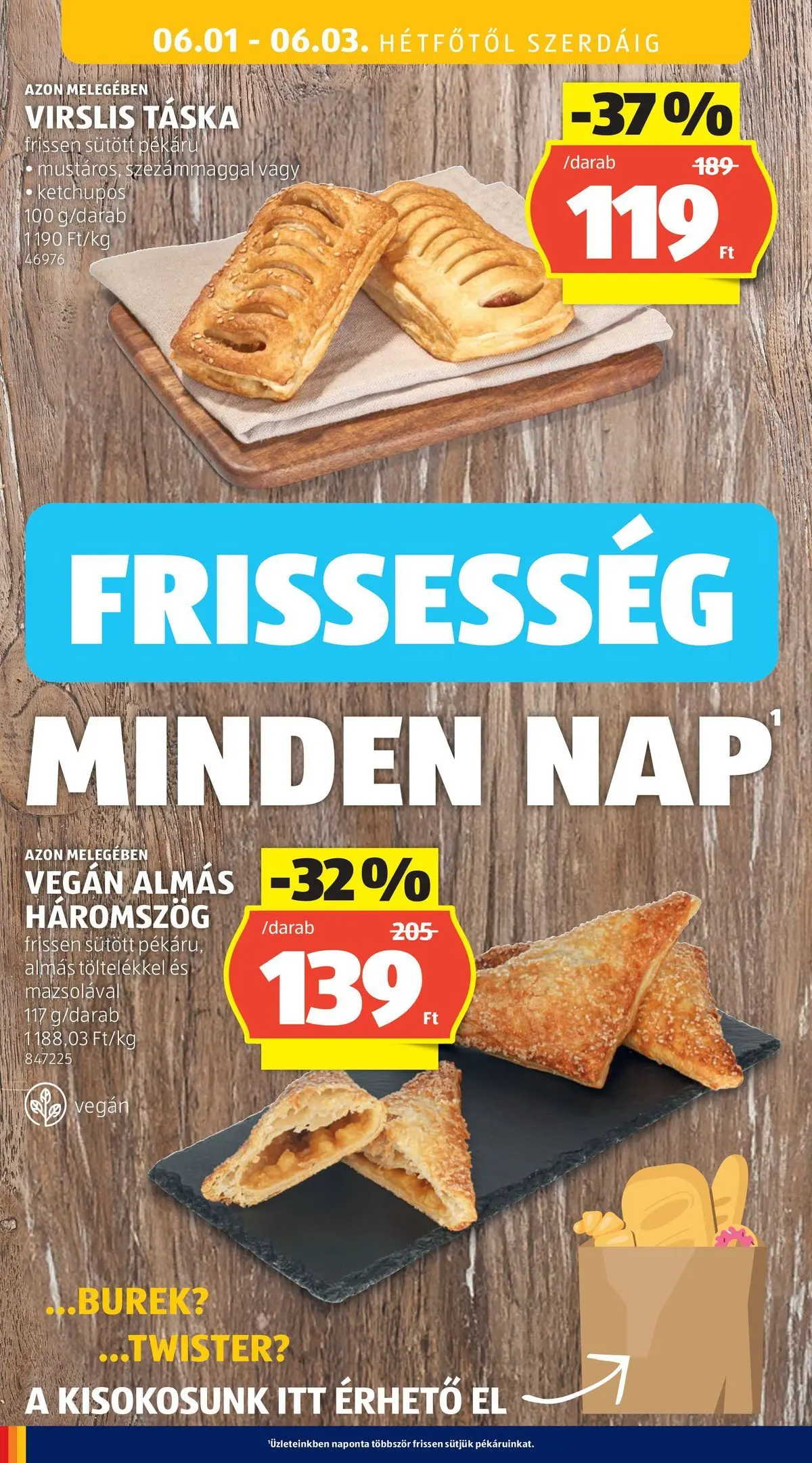 Akciós újság új Ajánlatok - 2026.05.26. -tól/töl ⏳ | Oldal: 40 | Termékek: Burek, Táska, Vegán Ajánlatok - Aldi újság érvényessége 2026.05.31-ig - 2026.05.26. -tól/töl > akció, lapozható szórólap 🛍️ | Oldal: 40 | Termékek: Burek, Táska, Vegán