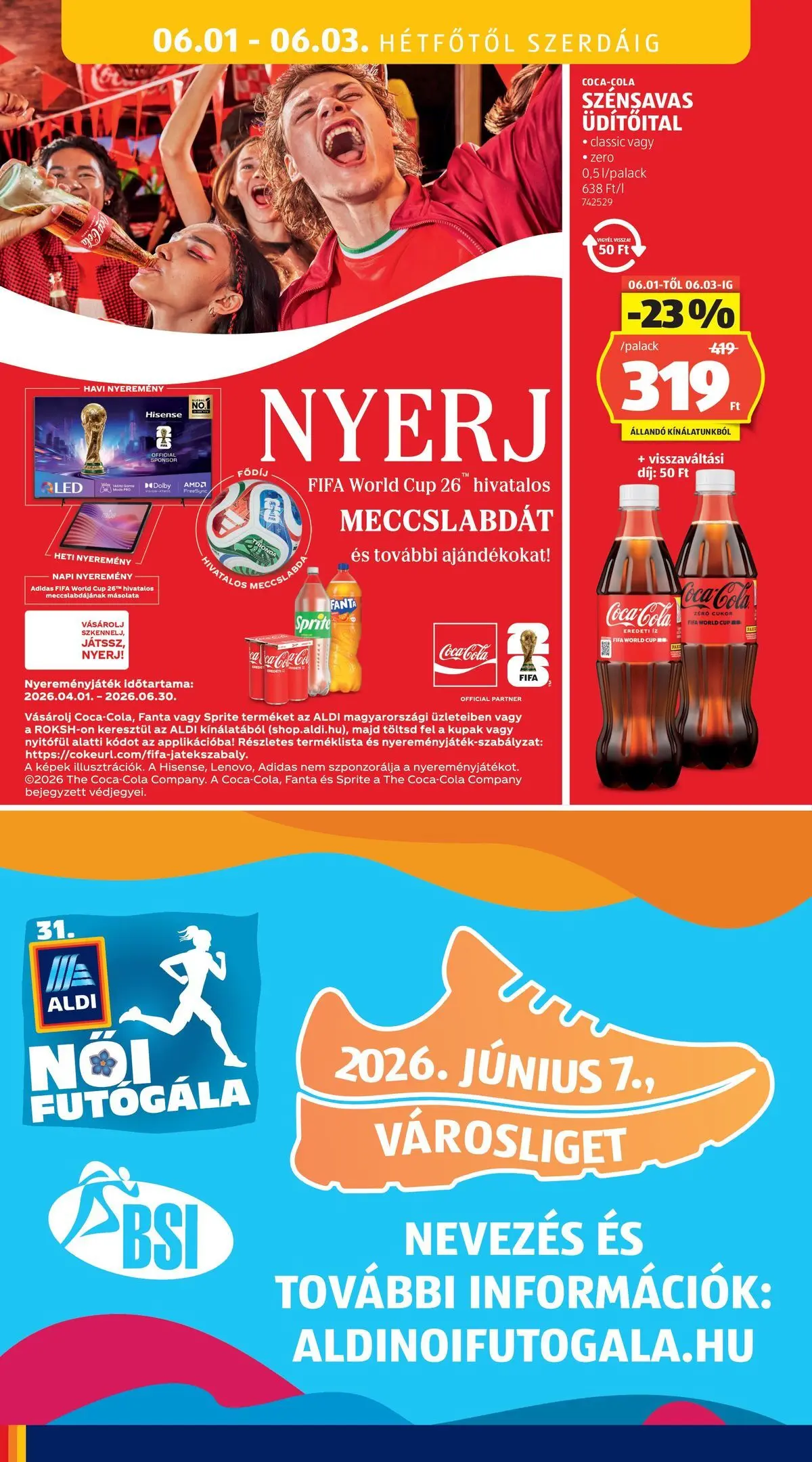 Akciós újság új Ajánlatok - 2026.05.26. -tól/töl ⏳ | Oldal: 46 | Termékek: Fanta, Coca Cola, Cola, Cukor Ajánlatok - Aldi újság érvényessége 2026.05.31-ig - 2026.05.26. -tól/töl > akció, lapozható szórólap 🛍️ | Oldal: 46 | Termékek: Fanta, Coca Cola, Cola, Cukor