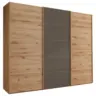 Schwebet&uuml;renschrank in Dunkelbraun, Eiche Bianco