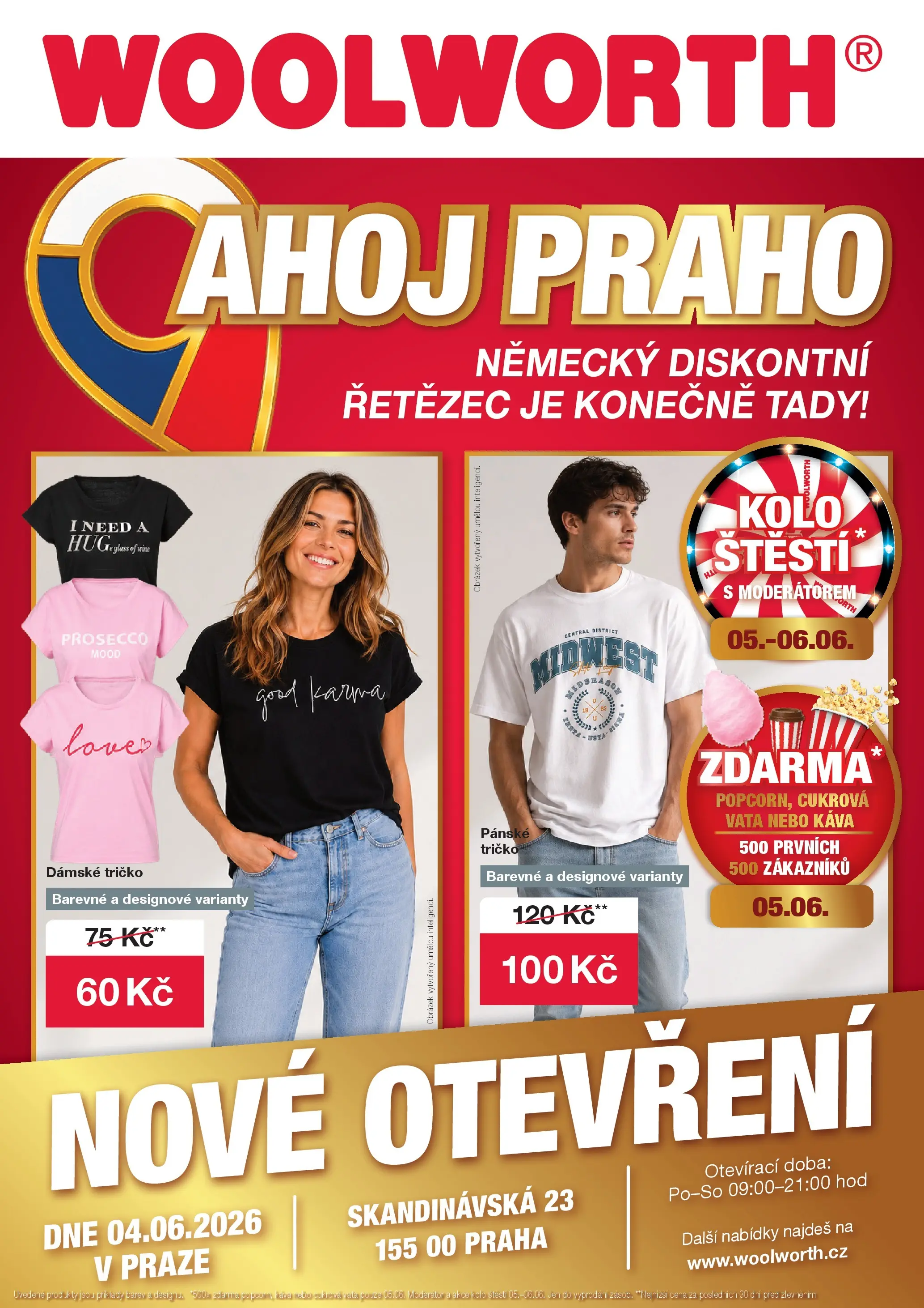 Woolworth leták - Praha od 28.05.2026 - akční nabídka | Strana: 1 | Produkty: Tričko, Prosecco, Káva, Kolo