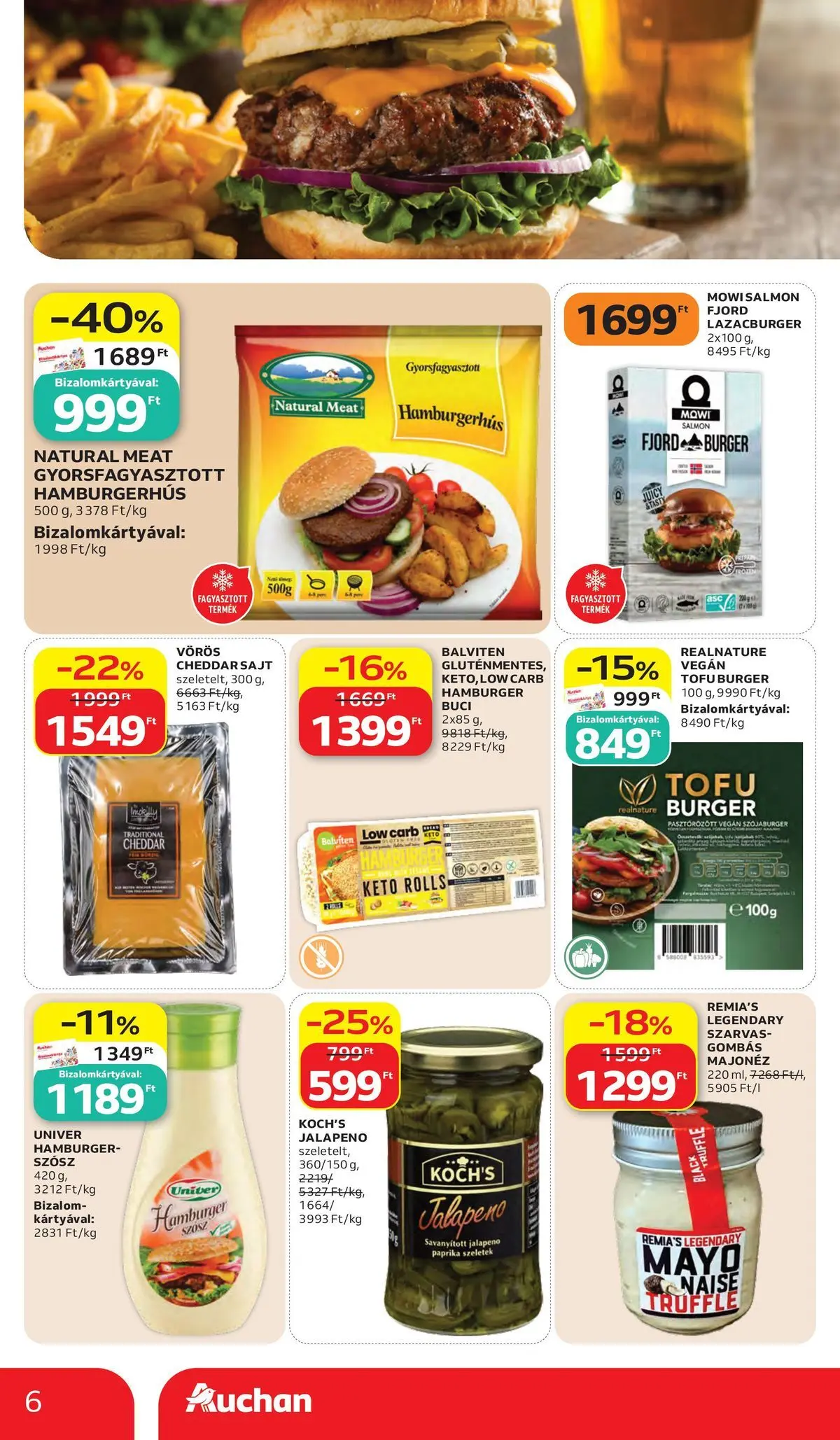Akciós újság új Auchan - 2026.05.28. -tól/töl ⏳ | Oldal: 6 | Termékek: Tofu, Cheddar, Jalapeno, Vegán Auchan akciós újság Kecskemét - 2026.05.28. -tól/töl > akció, lapozható szórólap 🛍️ | Oldal: 6 | Termékek: Tofu, Cheddar, Jalapeno, Vegán