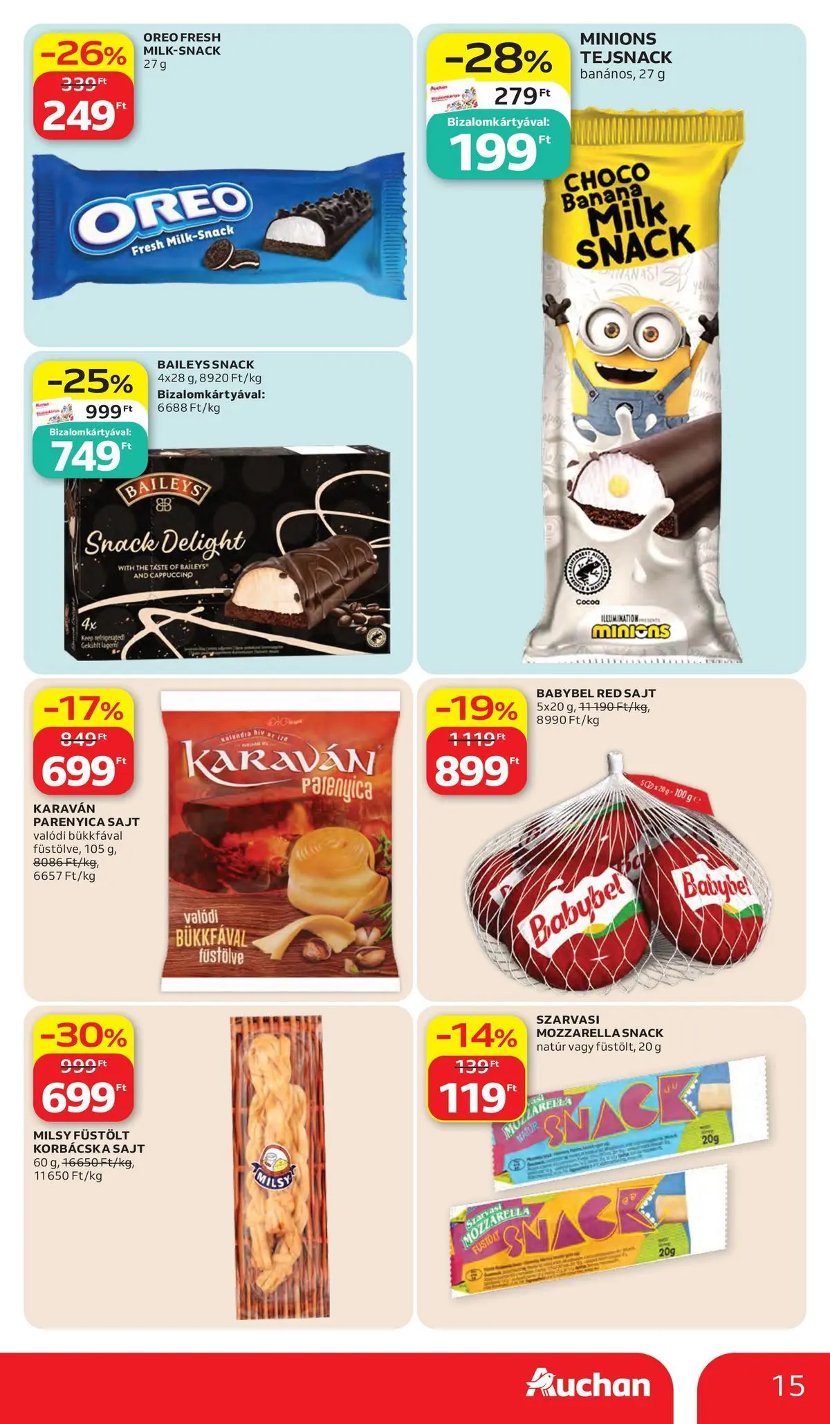 Akciós újság új Auchan - 2026.05.28. -tól/töl ⏳ | Oldal: 15 | Termékek: Mozzarella, Cappuccino, Parenyica, Sajt Auchan akciós újság Kecskemét - 2026.05.28. -tól/töl > akció, lapozható szórólap 🛍️ | Oldal: 15 | Termékek: Mozzarella, Cappuccino, Parenyica, Sajt