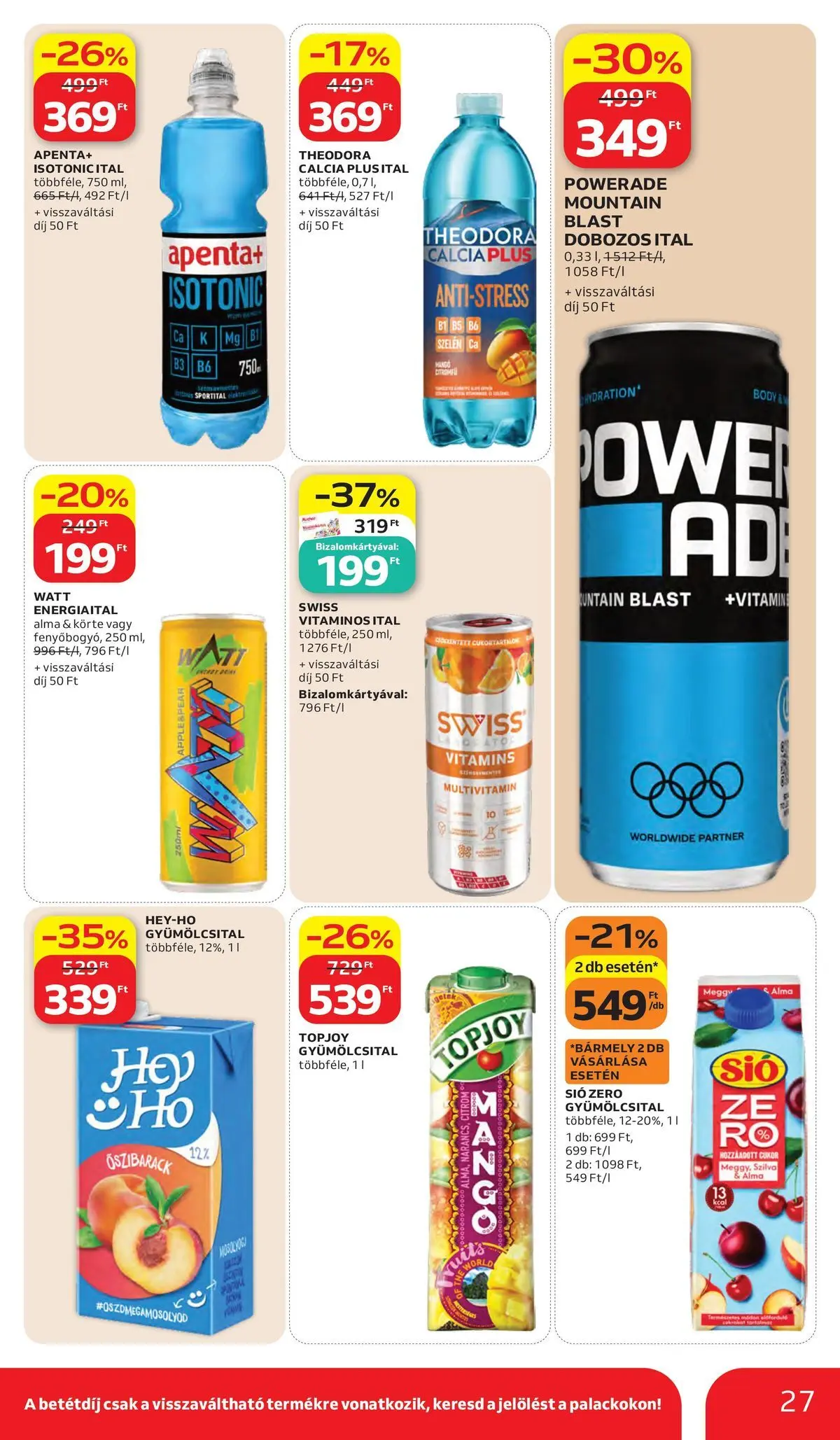 Akciós újság új Auchan - 2026.05.28. -tól/töl ⏳ | Oldal: 27 | Termékek: Gyümölcsital, Body, Multivitamin, Cukor Auchan akciós újság Kecskemét - 2026.05.28. -tól/töl > akció, lapozható szórólap 🛍️ | Oldal: 27 | Termékek: Gyümölcsital, Body, Multivitamin, Cukor