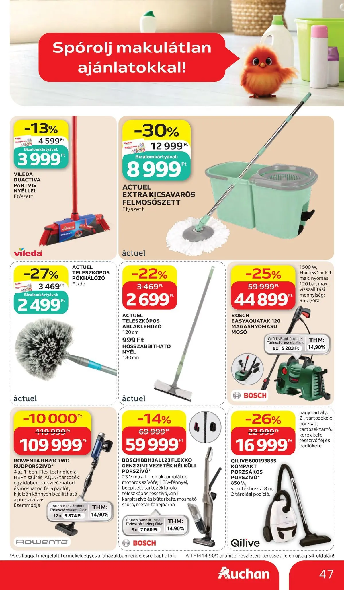 Akciós újság új Auchan - 2026.05.28. -tól/töl ⏳ | Oldal: 47 | Termékek: Kefe, Vileda Auchan akciós újság Kecskemét - 2026.05.28. -tól/töl > akció, lapozható szórólap 🛍️ | Oldal: 47 | Termékek: Kefe, Vileda