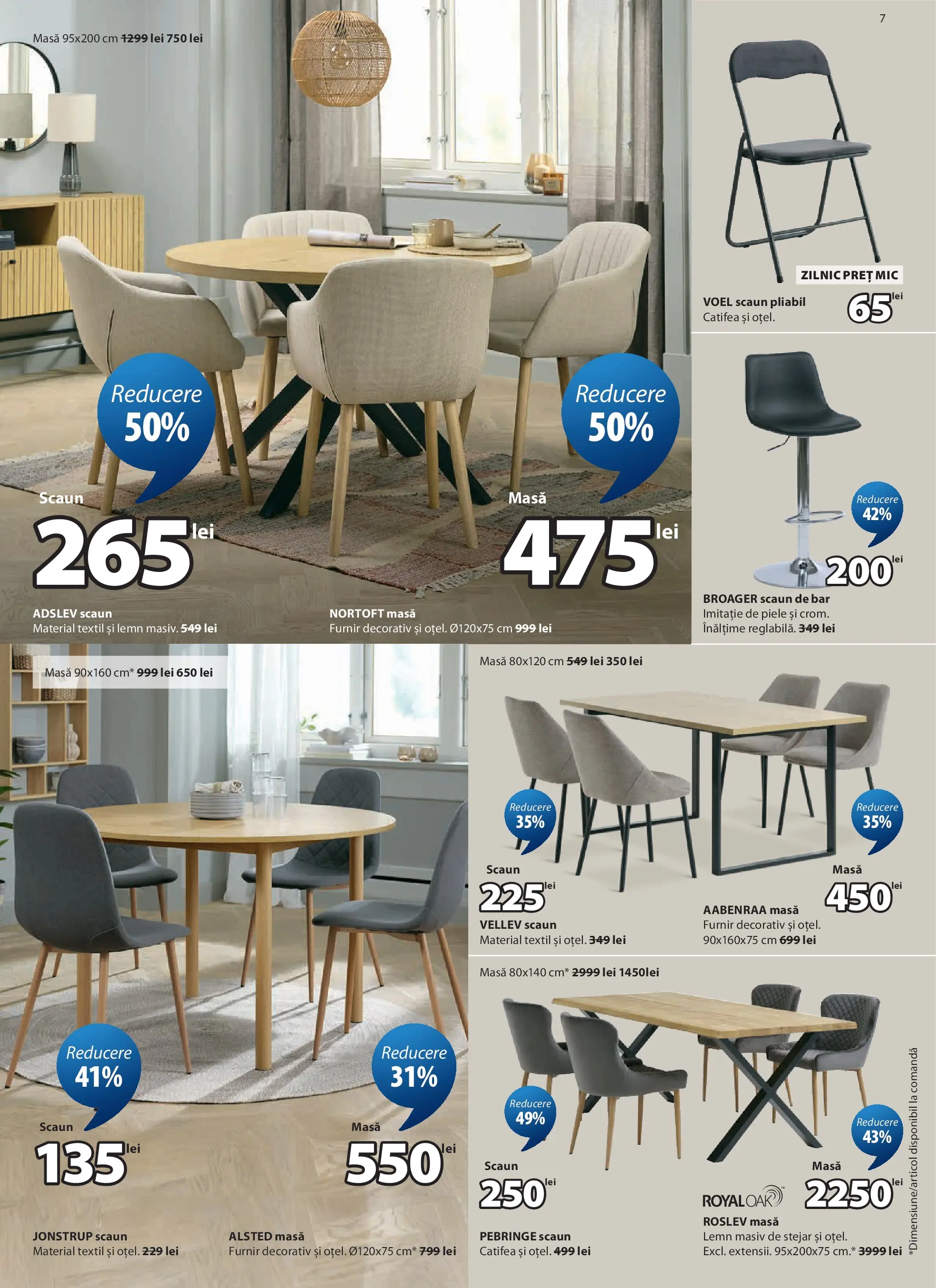 JYSK Catalog - Oferta 27.05.2026 - 25.06.2026 | Pagină: 7 | Produse: Masă, Scaun, Scaun de bar