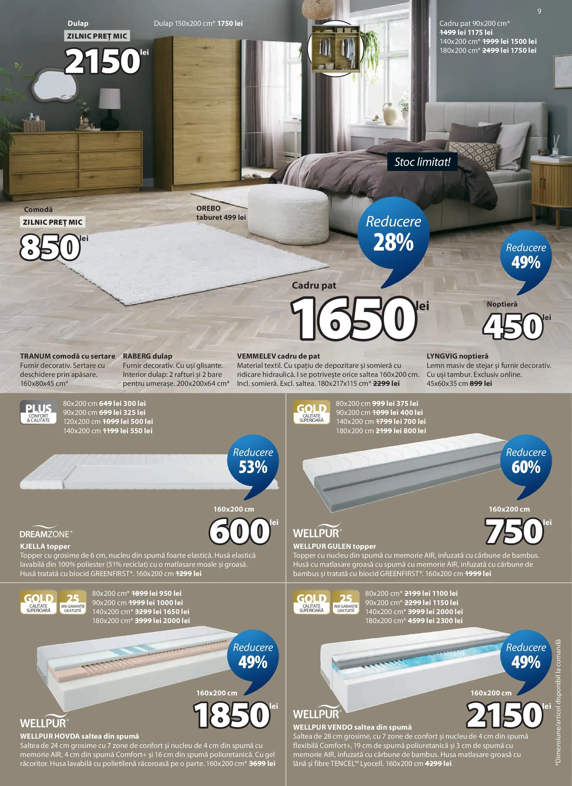 JYSK Catalog - Oferta 27.05.2026 - 25.06.2026 | Pagină: 9 | Produse: Pat, Saltea, Comodă, Türk kahvesi öğütme değirmeni