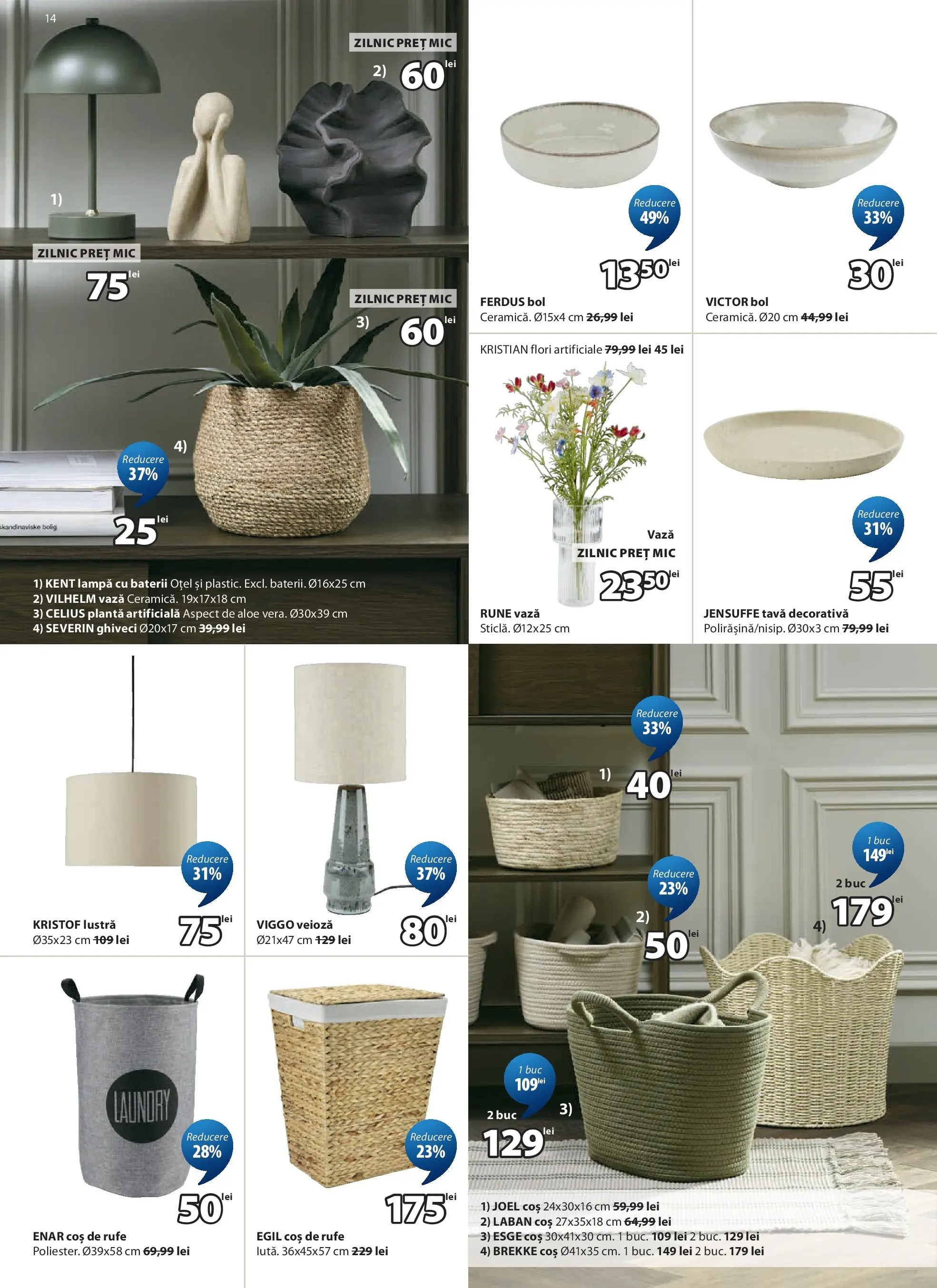 JYSK Catalog - Oferta 27.05.2026 - 25.06.2026 | Pagină: 14 | Produse: Bol, Coș, Ghiveci, Vază