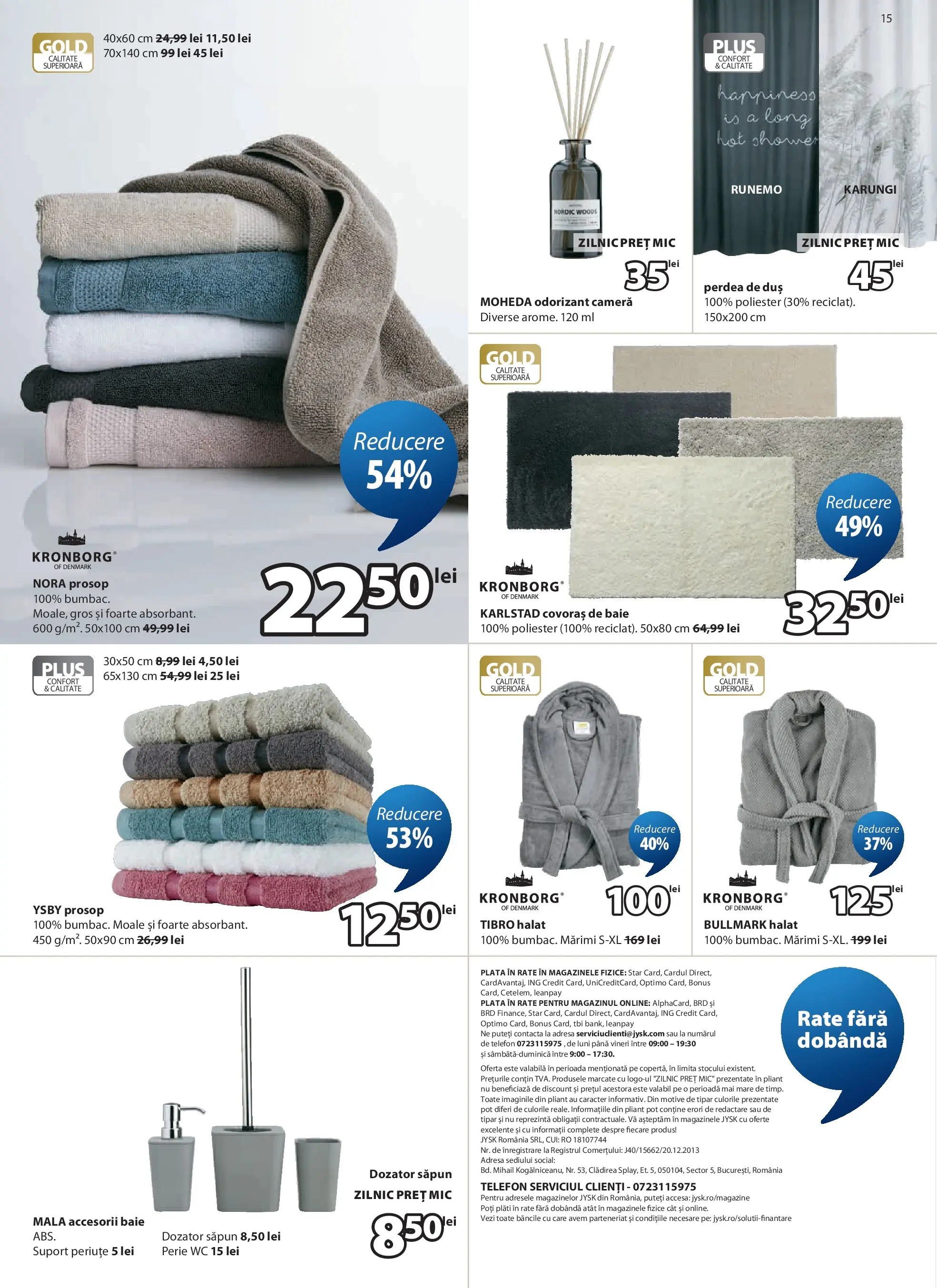 JYSK Catalog - Oferta 27.05.2026 - 25.06.2026 | Pagină: 15 | Produse: Telefon, Cameră, Covoraș de baie, Săpun