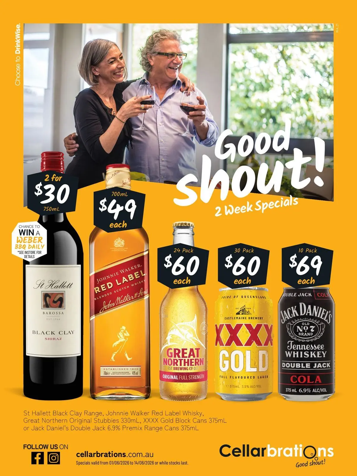 Deals - Good Shout! 01/06 - 31/05/2026 > weekly / monthly specials | Page: 1 | Products: Whiskey, Scotch, Clay