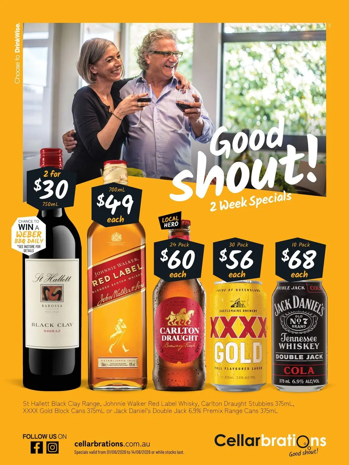 Deals - Good Shout! 01/06 - 31/05/2026 > weekly / monthly specials | Page: 1 | Products: Whiskey, Scotch, Clay