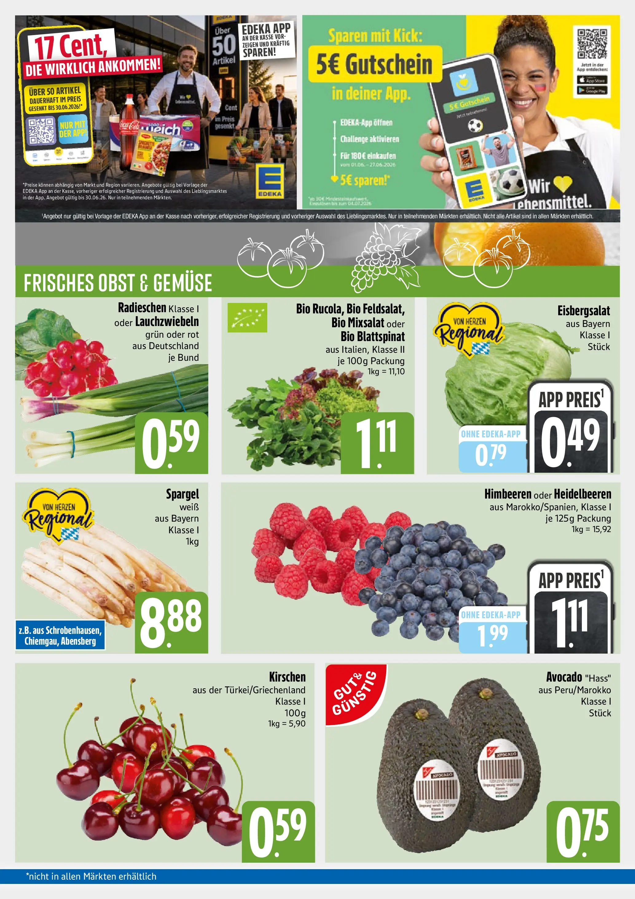Angebote - E xpress: Wochenangebote (ab 31.05.2026) zum Blättern | Seite: 3 | Produkte: Spargel, Kirschen, Avocado, Gemüse