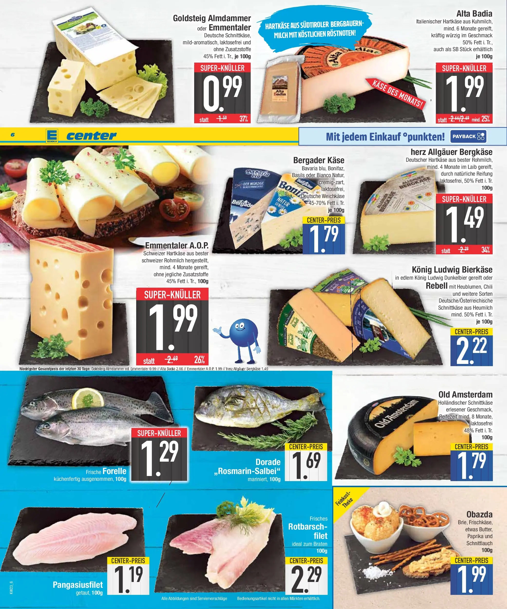 E center Prospekt Großmehring (ab 31.05.2026) zum Blättern | Seite: 6 | Produkte: Dorade, Milch, Käse, Chili