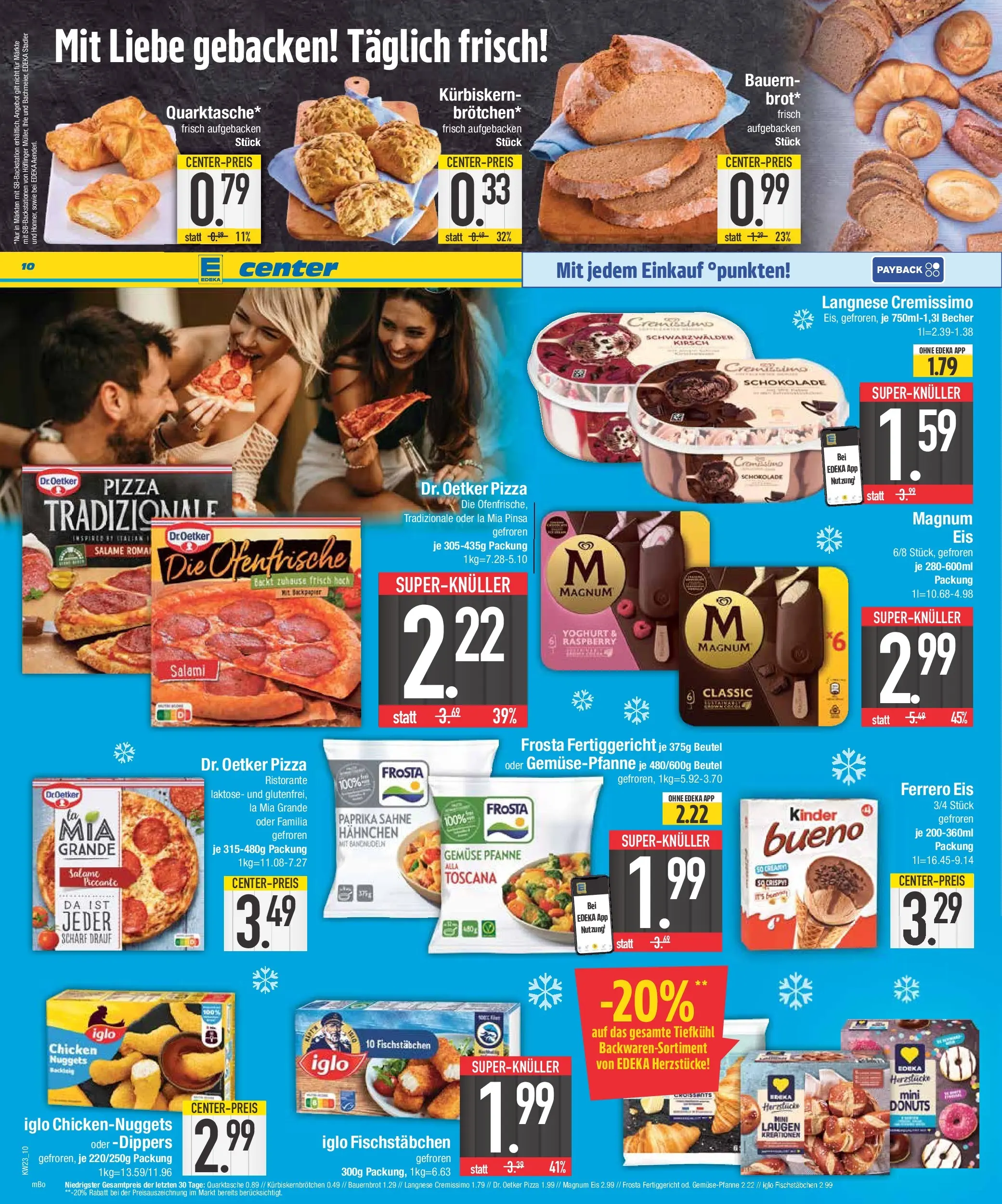 E center Prospekt Großmehring (ab 31.05.2026) zum Blättern | Seite: 10 | Produkte: Frosta, Gemüse, Paprika, Eis