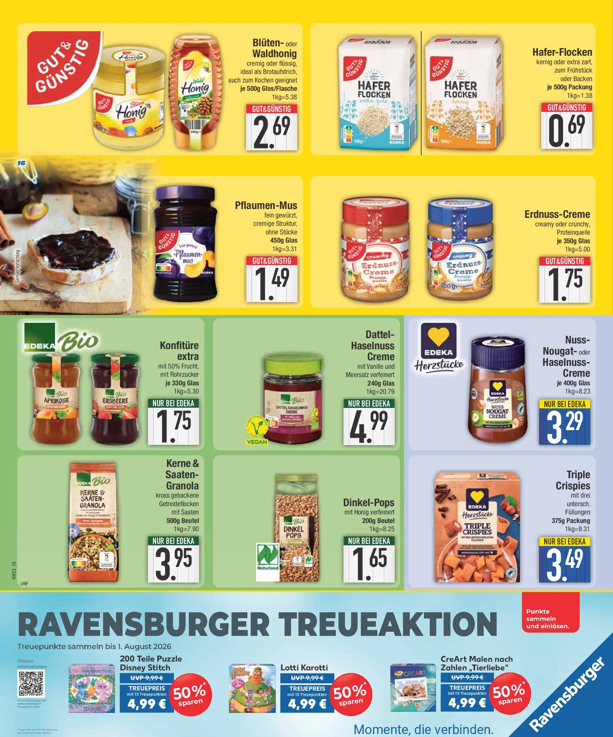 E center Prospekt Großmehring (ab 31.05.2026) zum Blättern | Seite: 16 | Produkte: Pflaumen, Creme, Dattel, Flocken