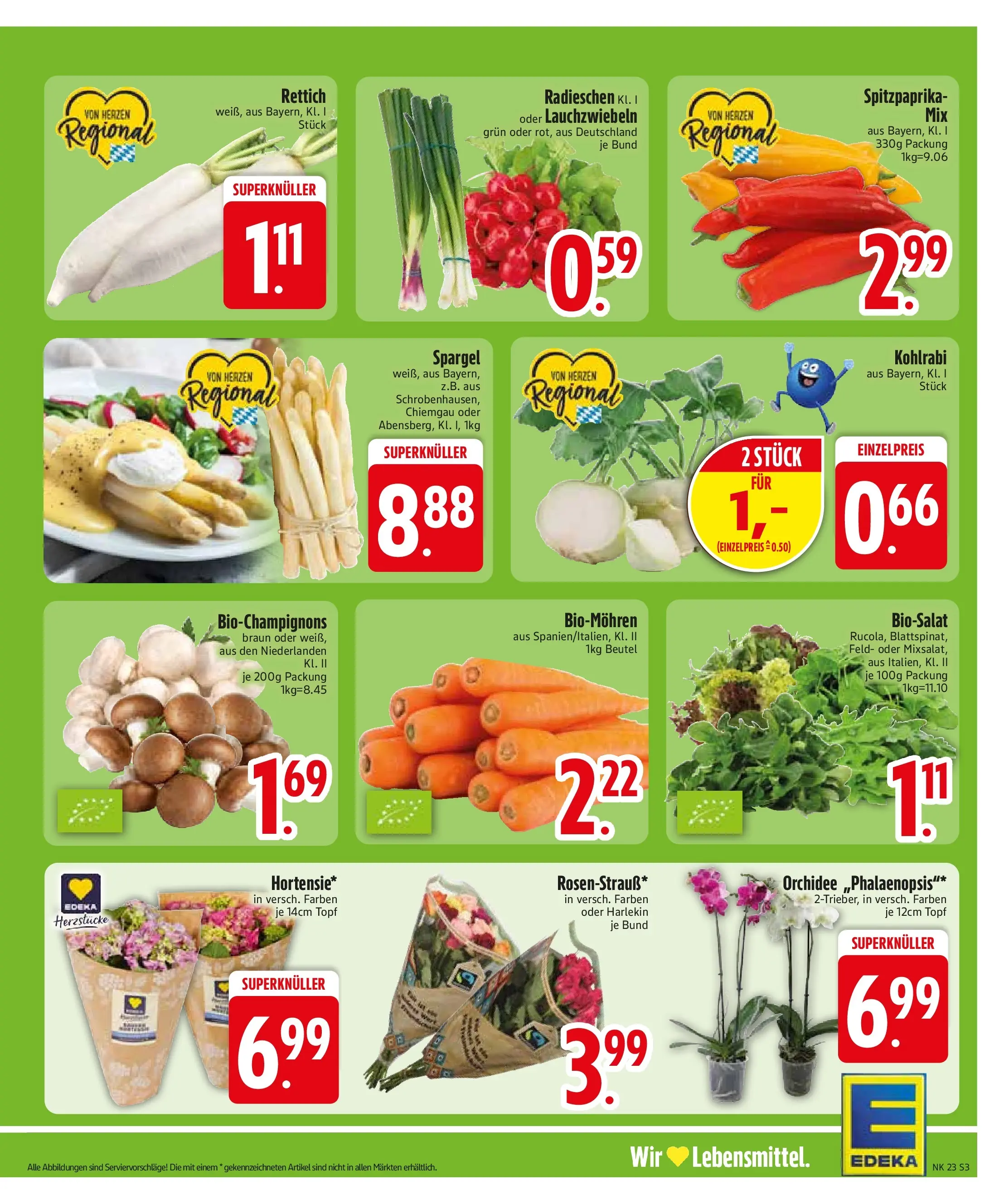 Edeka prospekt Trostberg (ab 01.06.2026) » Angebote Online | Seite: 5 | Produkte: Orchidee, Kohlrabi, Spargel