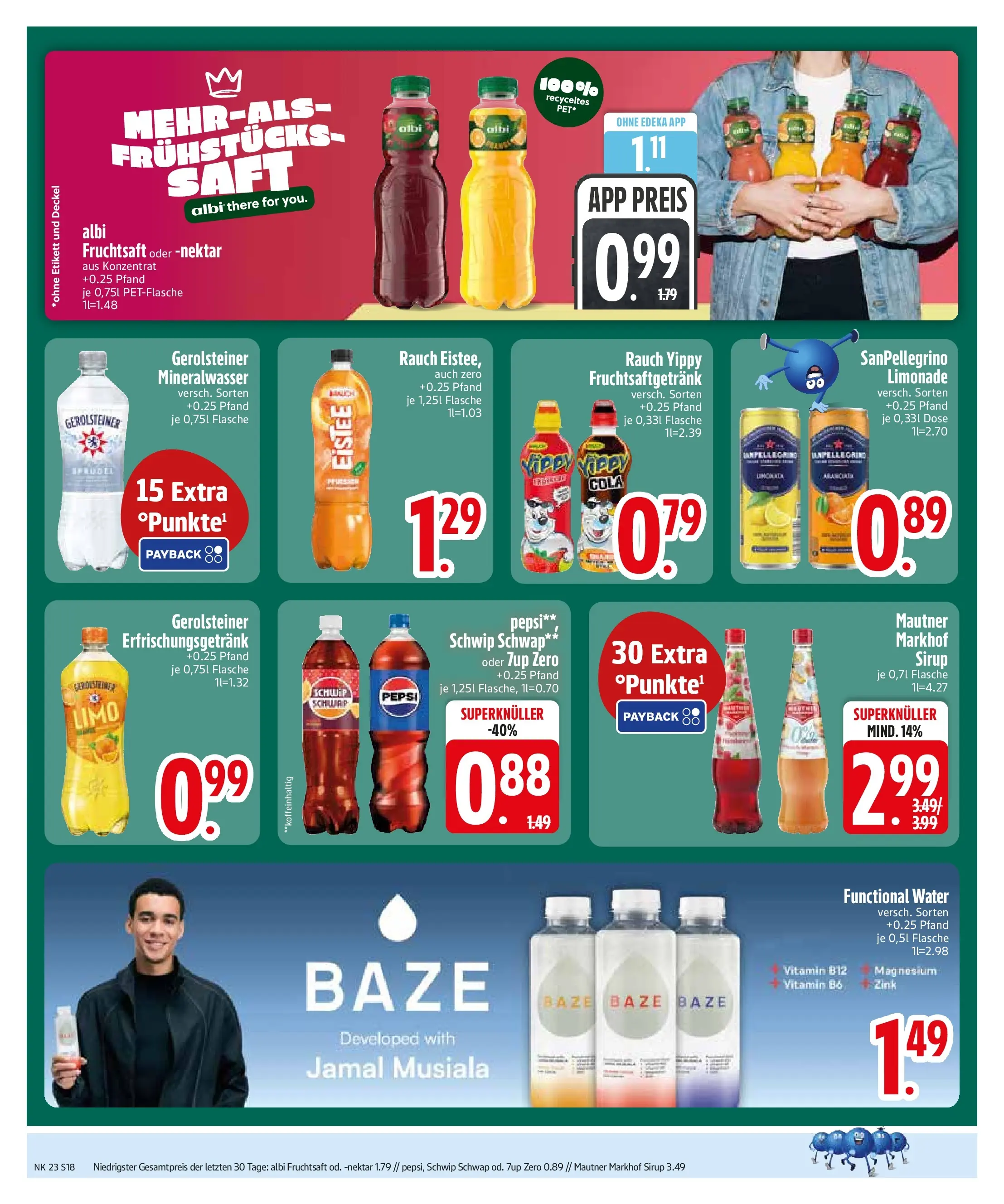 Edeka prospekt Trostberg (ab 01.06.2026) » Angebote Online | Seite: 20 | Produkte: Cola, Schwip schwap, Mineralwasser, Saft