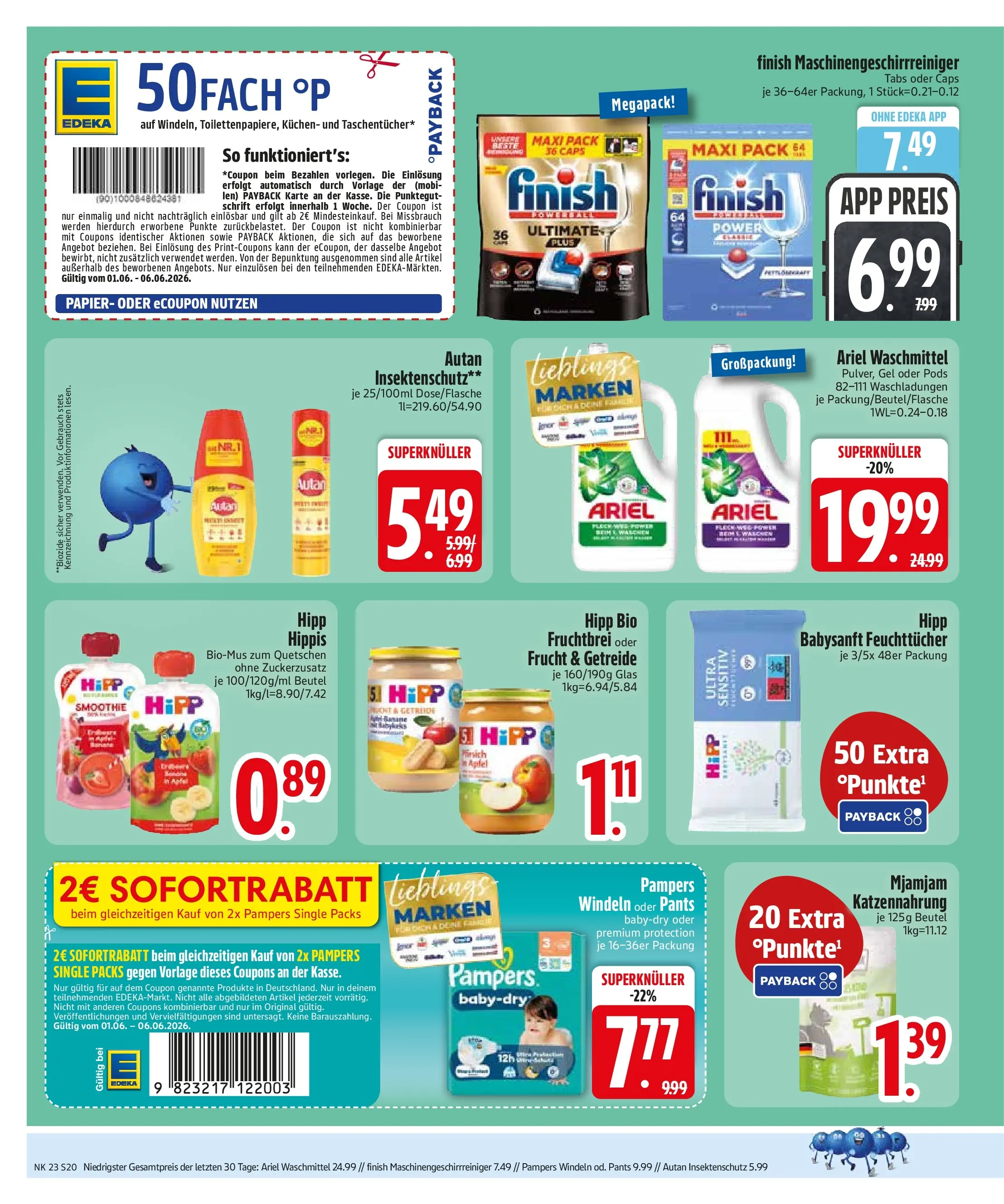 Edeka prospekt Trostberg (ab 01.06.2026) » Angebote Online | Seite: 22 | Produkte: Pampers, Waschmittel, Kuchen, Getreide