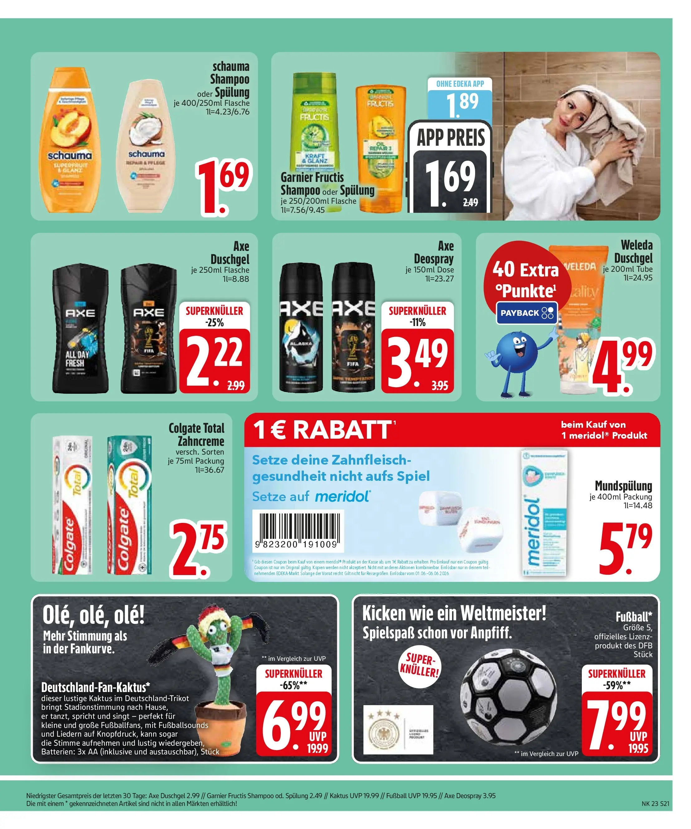 Edeka prospekt Trostberg (ab 01.06.2026) » Angebote Online | Seite: 23 | Produkte: Spiel, Schauma shampoo, Duschgel, Deodorant
