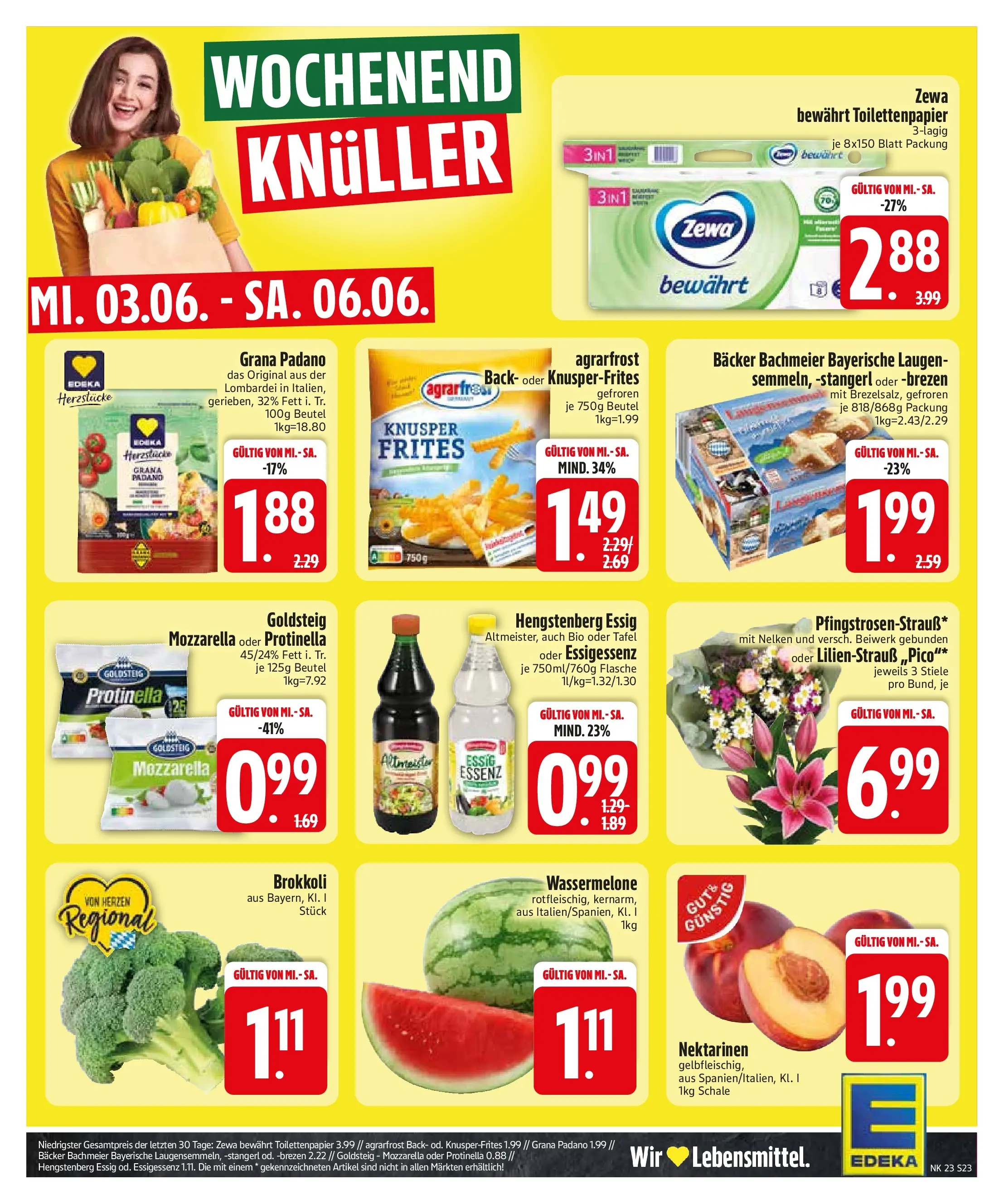 Edeka prospekt Trostberg (ab 01.06.2026) » Angebote Online | Seite: 25 | Produkte: Essig, Mozzarella, Brokkoli, Toilettenpapier