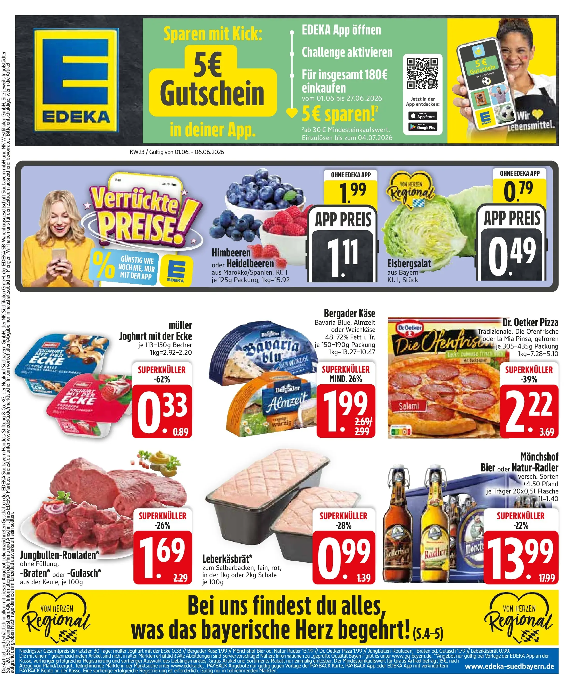 Edeka prospekt Altmannstein (ab 01.06.2026) » Angebote Online | Seite: 3 | Produkte: Himbeeren, Heidelbeeren, Salami, Pizza