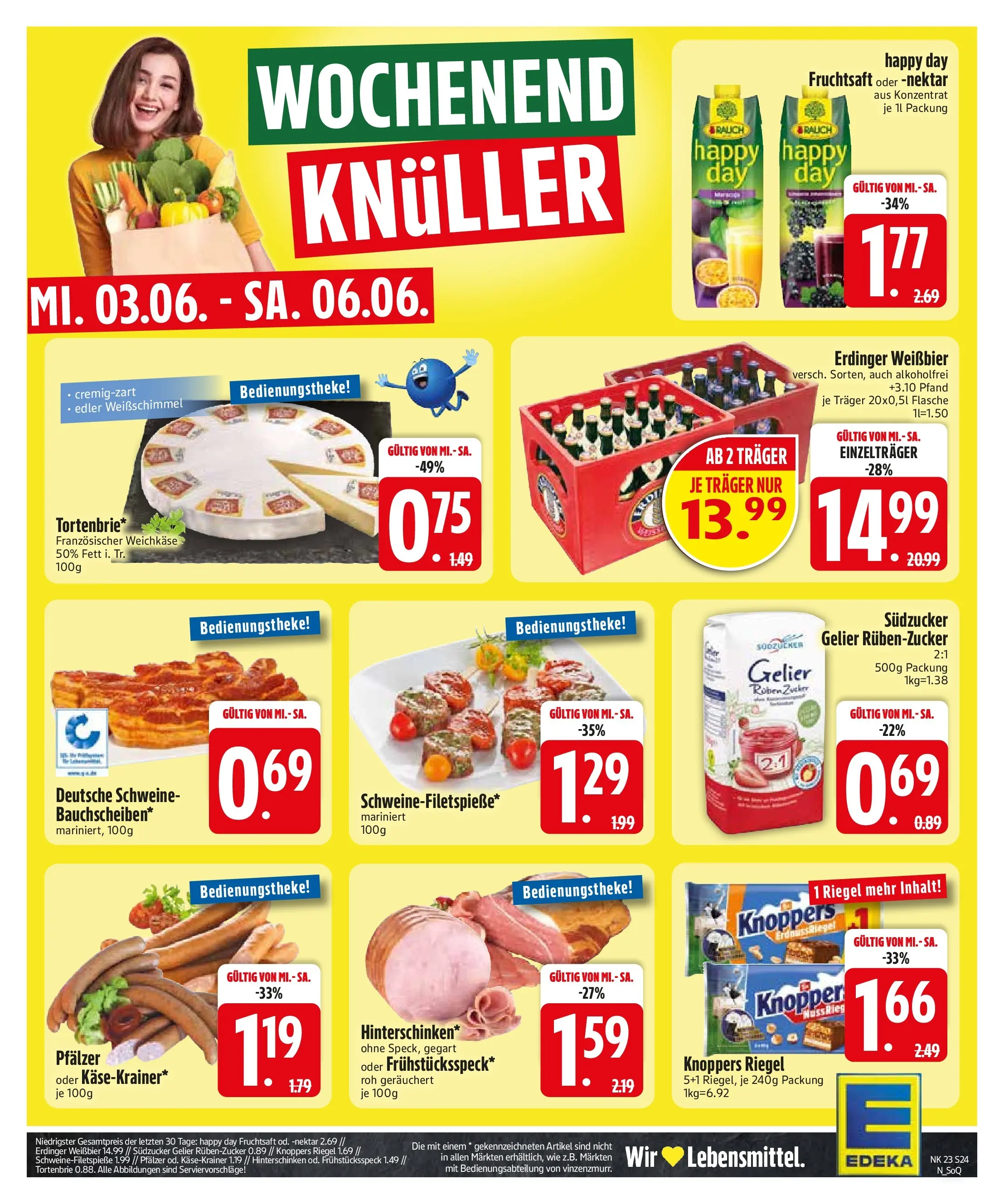 Edeka prospekt Trostberg (ab 01.06.2026) » Angebote Online | Seite: 26 | Produkte: Weißbier, Zucker, Knoppers, Fruchtsaft