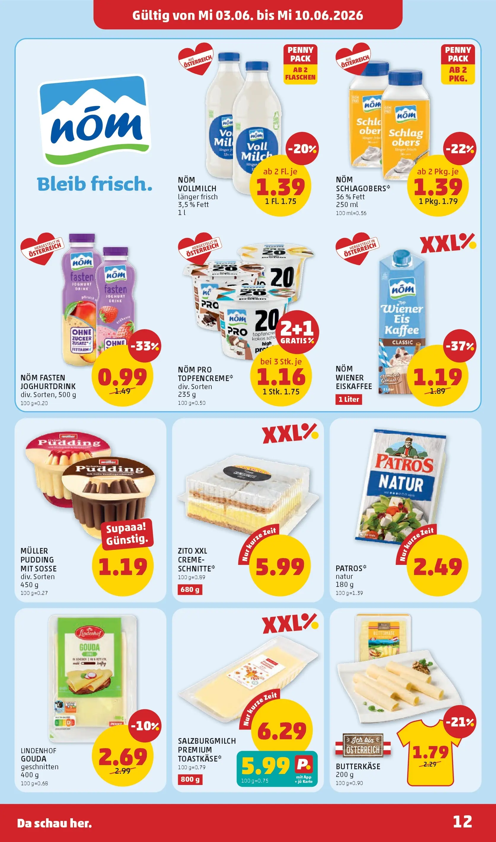 Penny Markt Die ganze Woche sparen ab (03.06.2026) - Angebote, Prospekt | Seite: 12 | Produkte: Soße, Zucker, Joghurt, Kaffee
