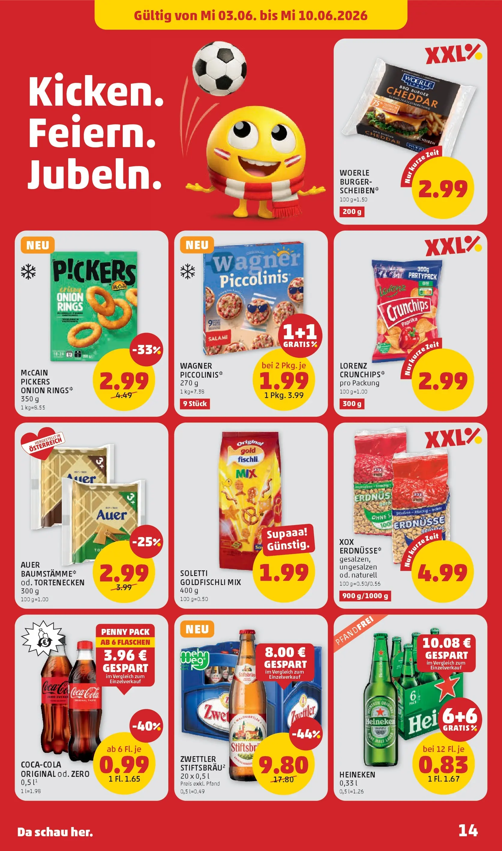 Penny Markt Die ganze Woche sparen ab (03.06.2026) - Angebote, Prospekt | Seite: 14 | Produkte: Папионка, Salami