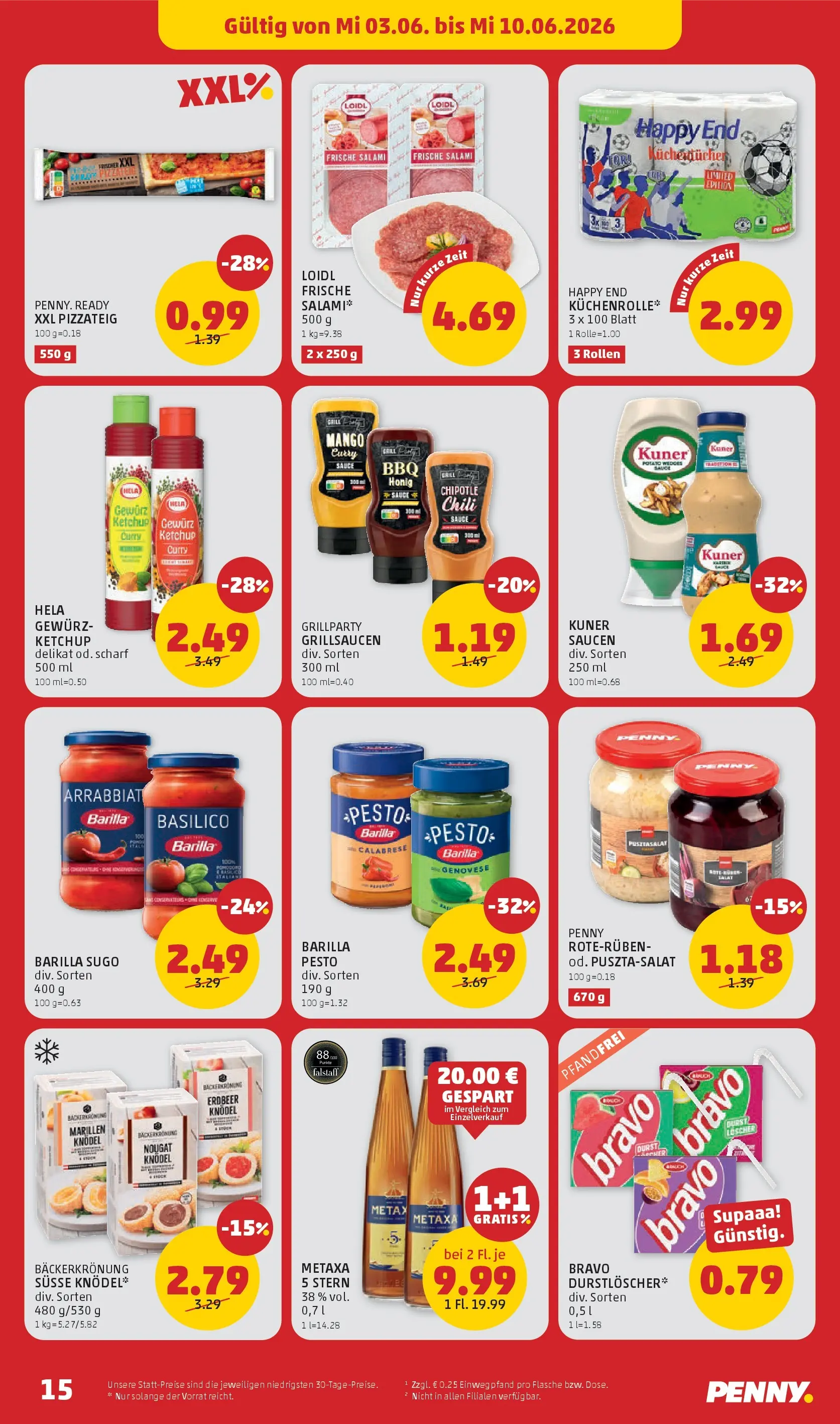 Penny Markt Die ganze Woche sparen ab (03.06.2026) - Angebote, Prospekt | Seite: 15 | Produkte: Ketchup, Mango, Chili, Salami