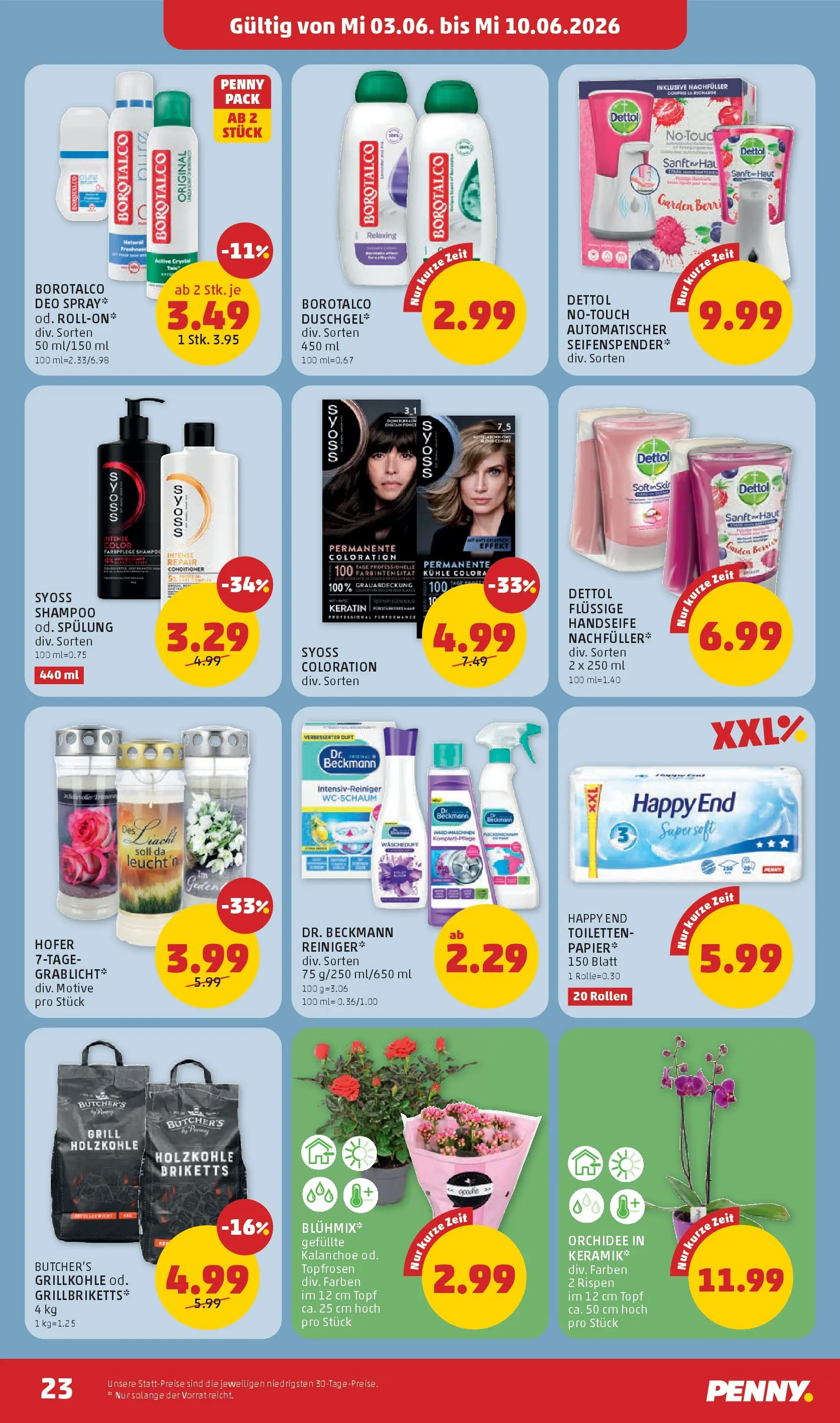 Penny Markt Die ganze Woche sparen ab (03.06.2026) - Angebote, Prospekt | Seite: 23 | Produkte: Grill, Duft, Shampoo, Spülung