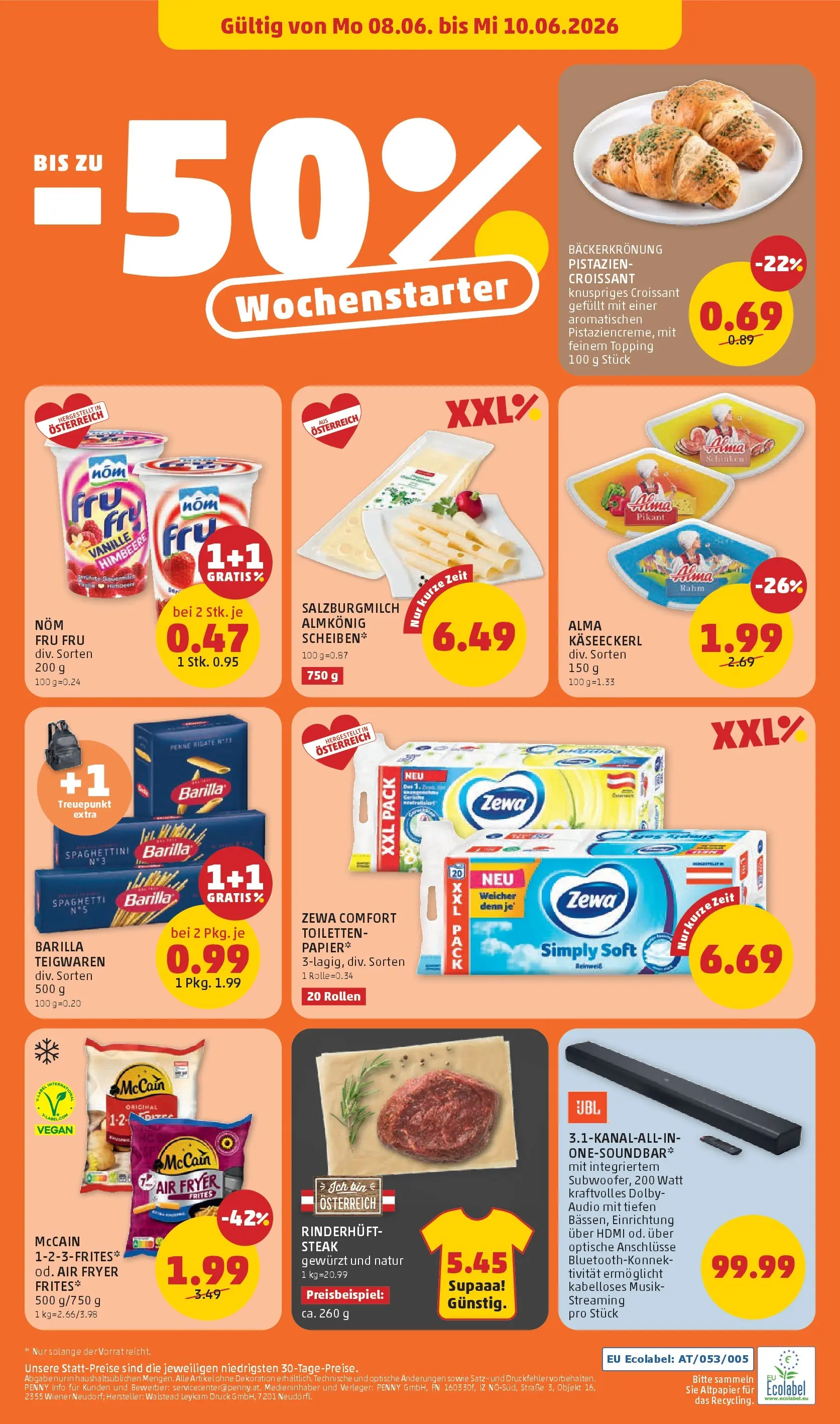 Penny Markt Die ganze Woche sparen ab (03.06.2026) - Angebote, Prospekt | Seite: 28 | Produkte: Himbeere, Audio, Hajdina liszt